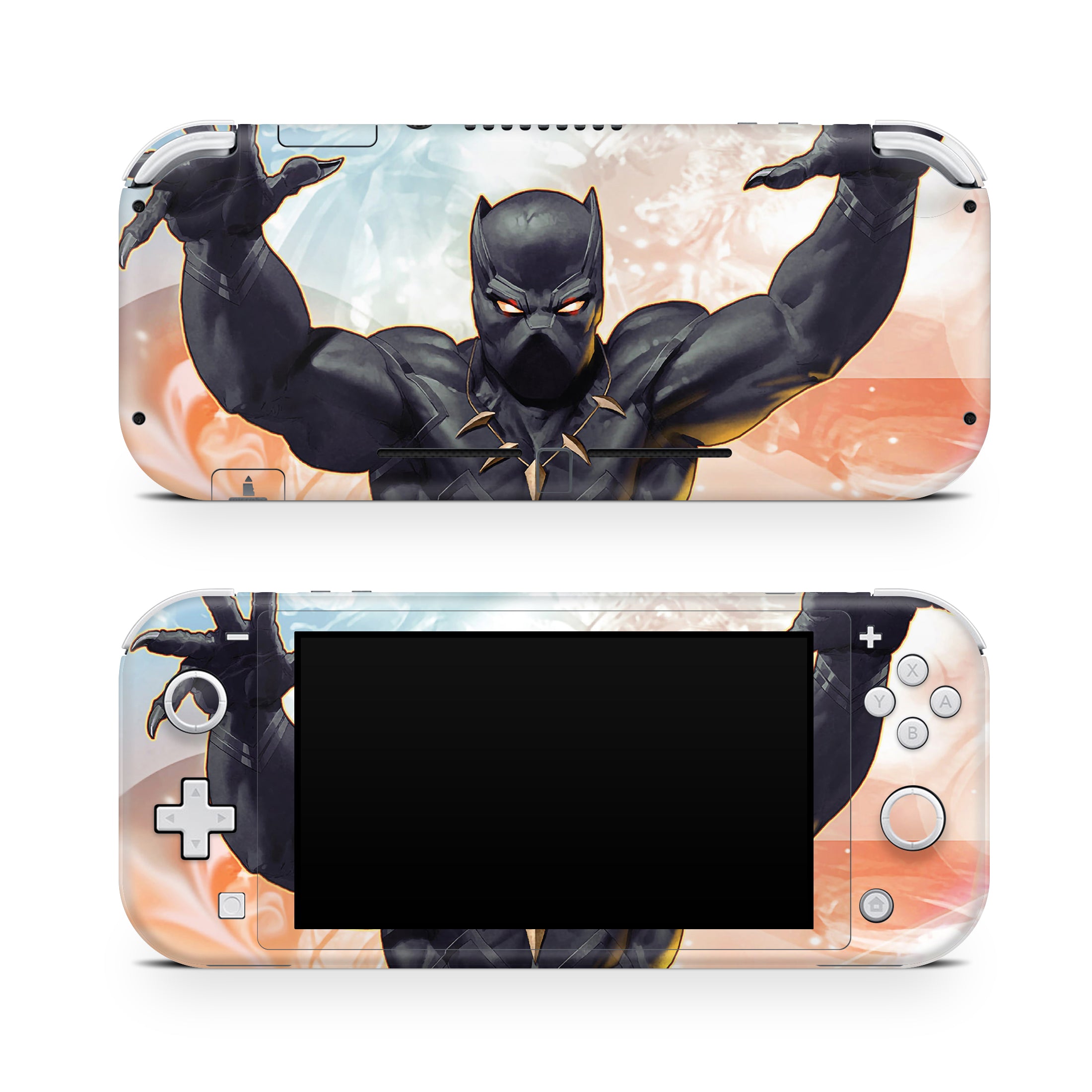 A video game skin featuring a Panther Sovereign King 10 design for the Nintendo Switch Lite.