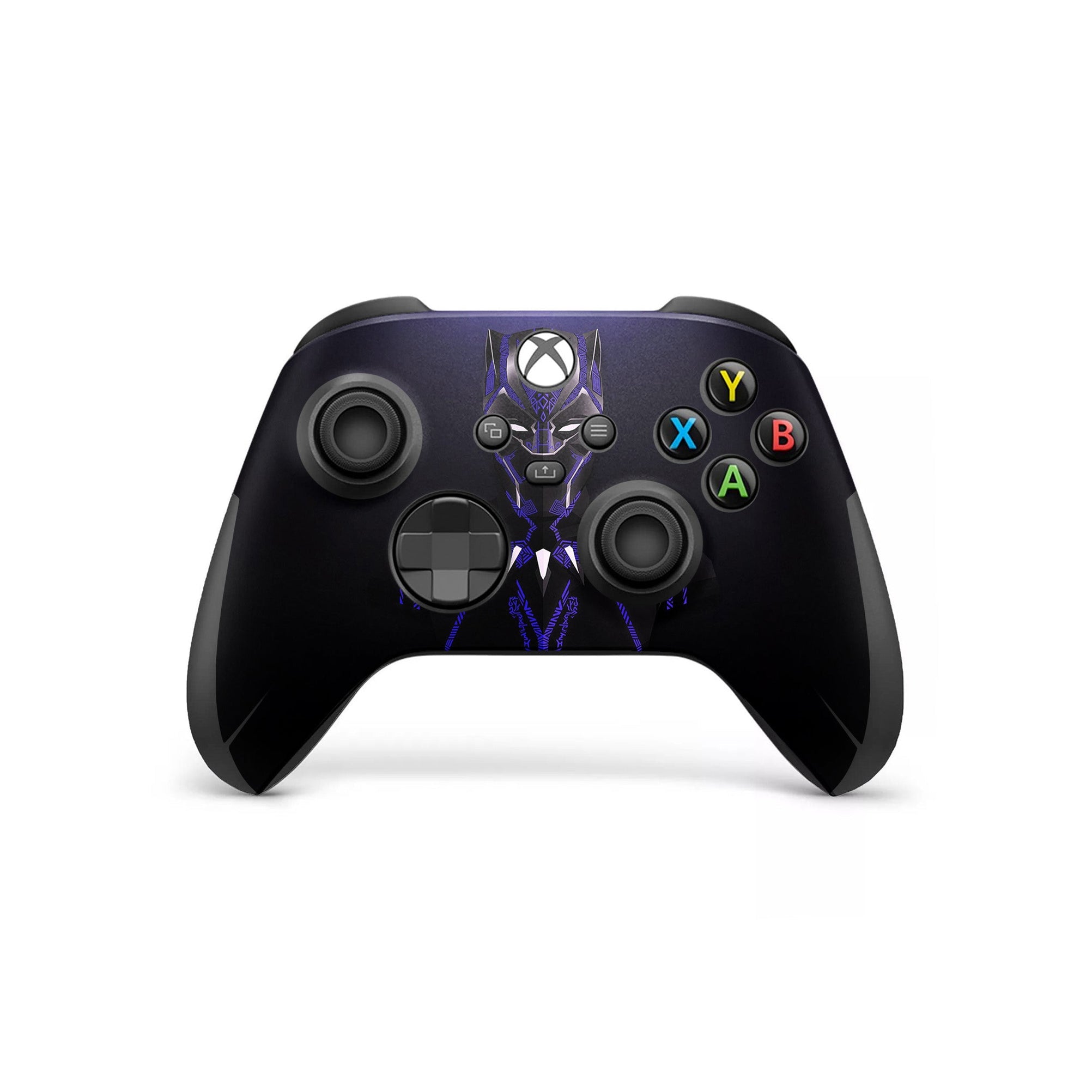 A video game skin featuring a Panther Sovereign King 11 design for the Xbox Series X Controller.