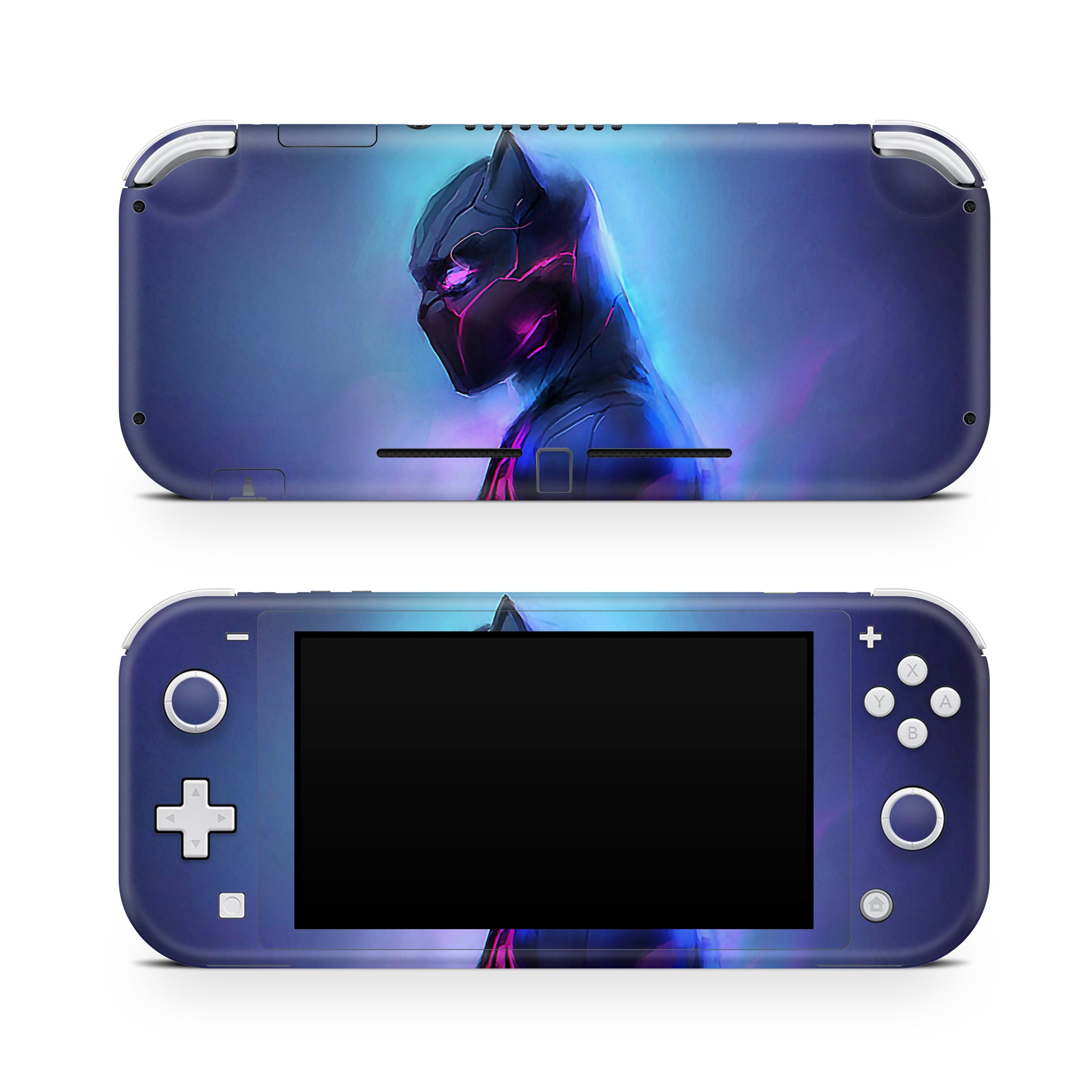 A video game skin featuring a Panther Sovereign King 12 design for the Nintendo Switch Lite.