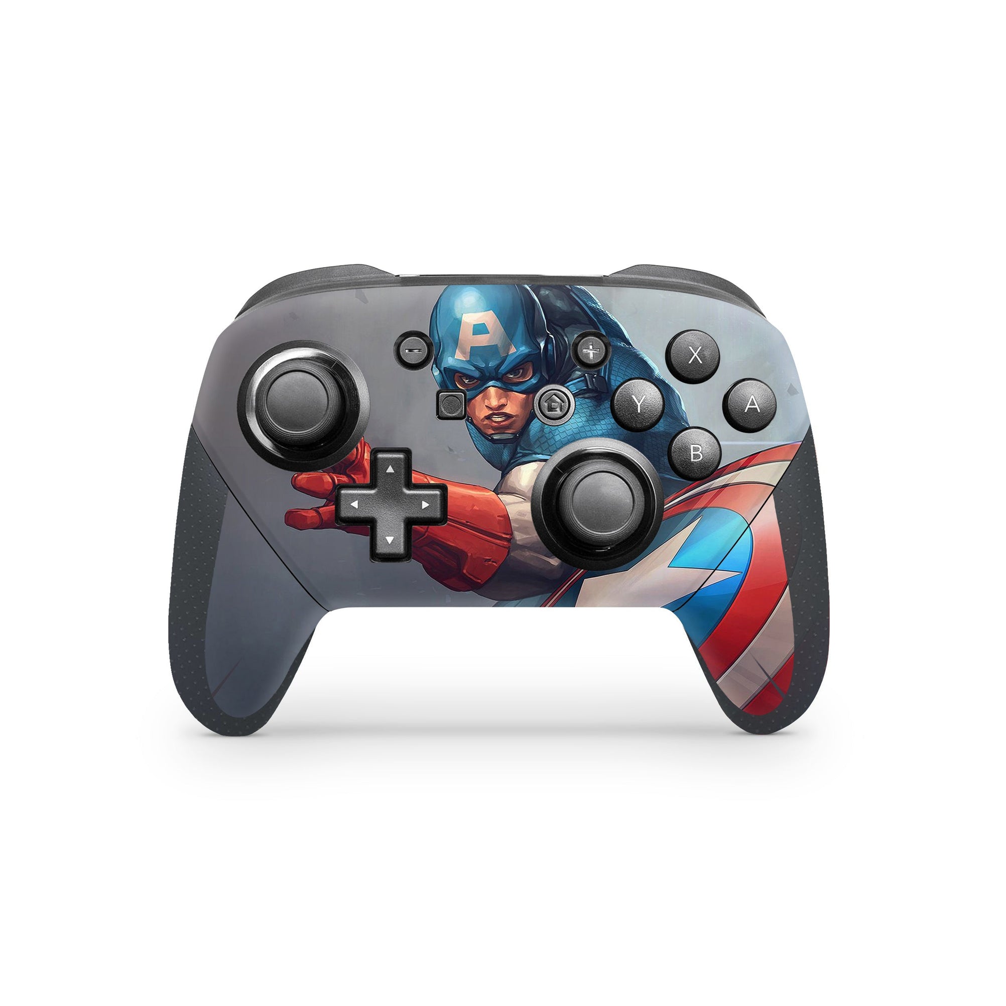 A video game skin featuring a Shield Bearer 8 design for the Nintendo Switch Pro Controller.