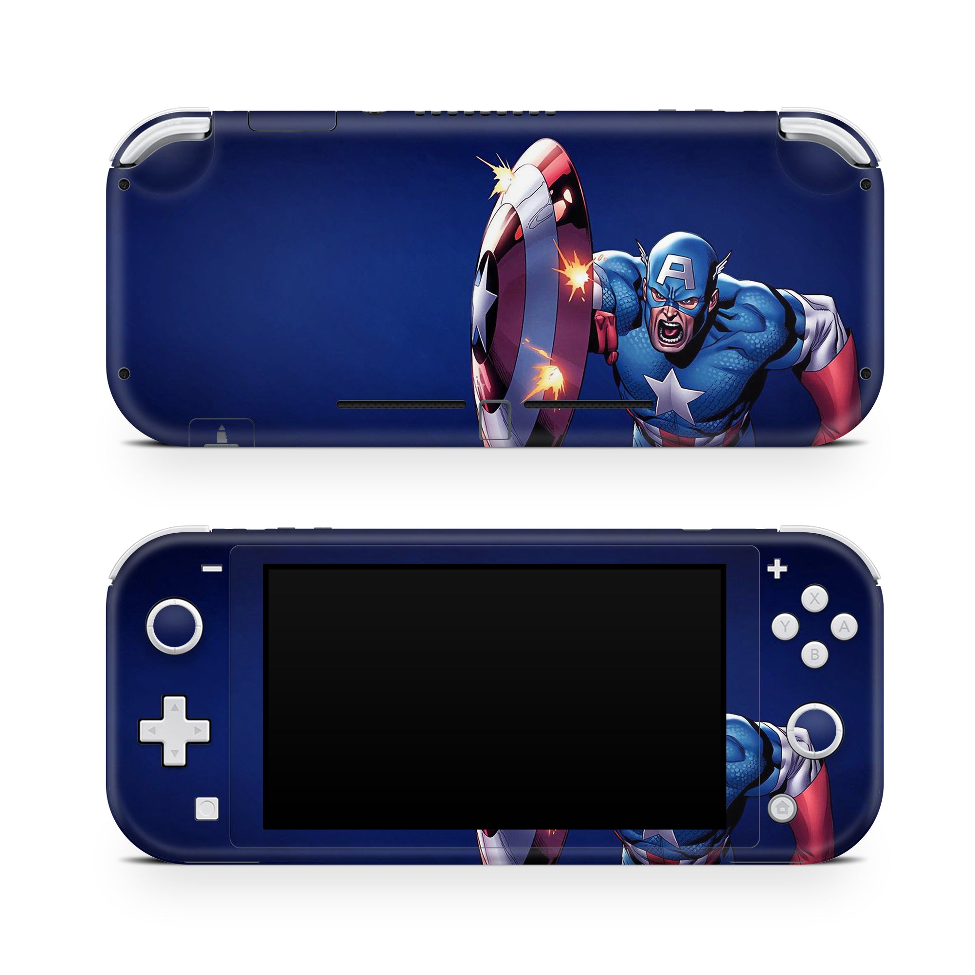 A video game skin featuring a Shield Bearer 12 design for the Nintendo Switch Lite.