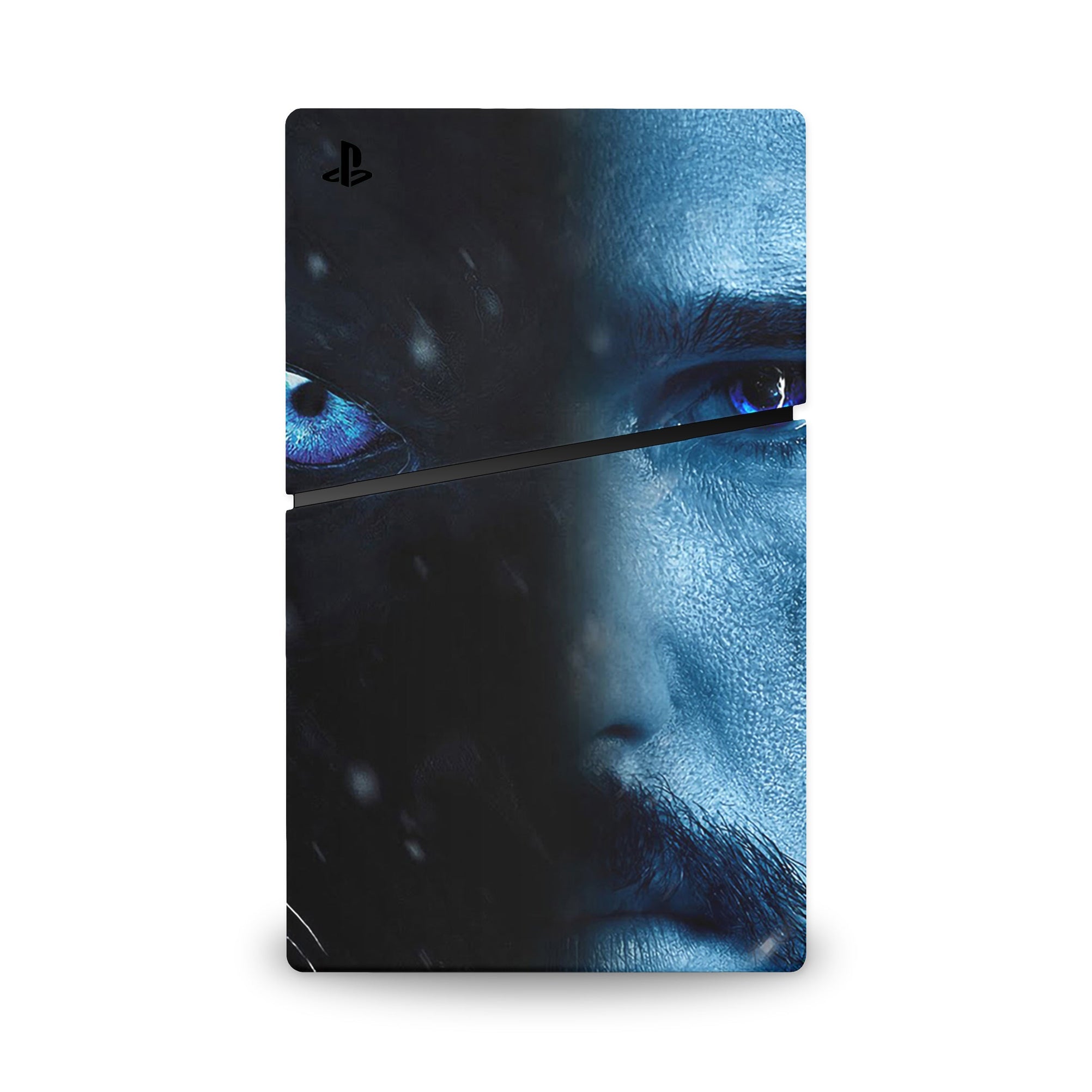 A video game skin featuring a The Winter Watcher 1 design for the PS5 Slim Digital.