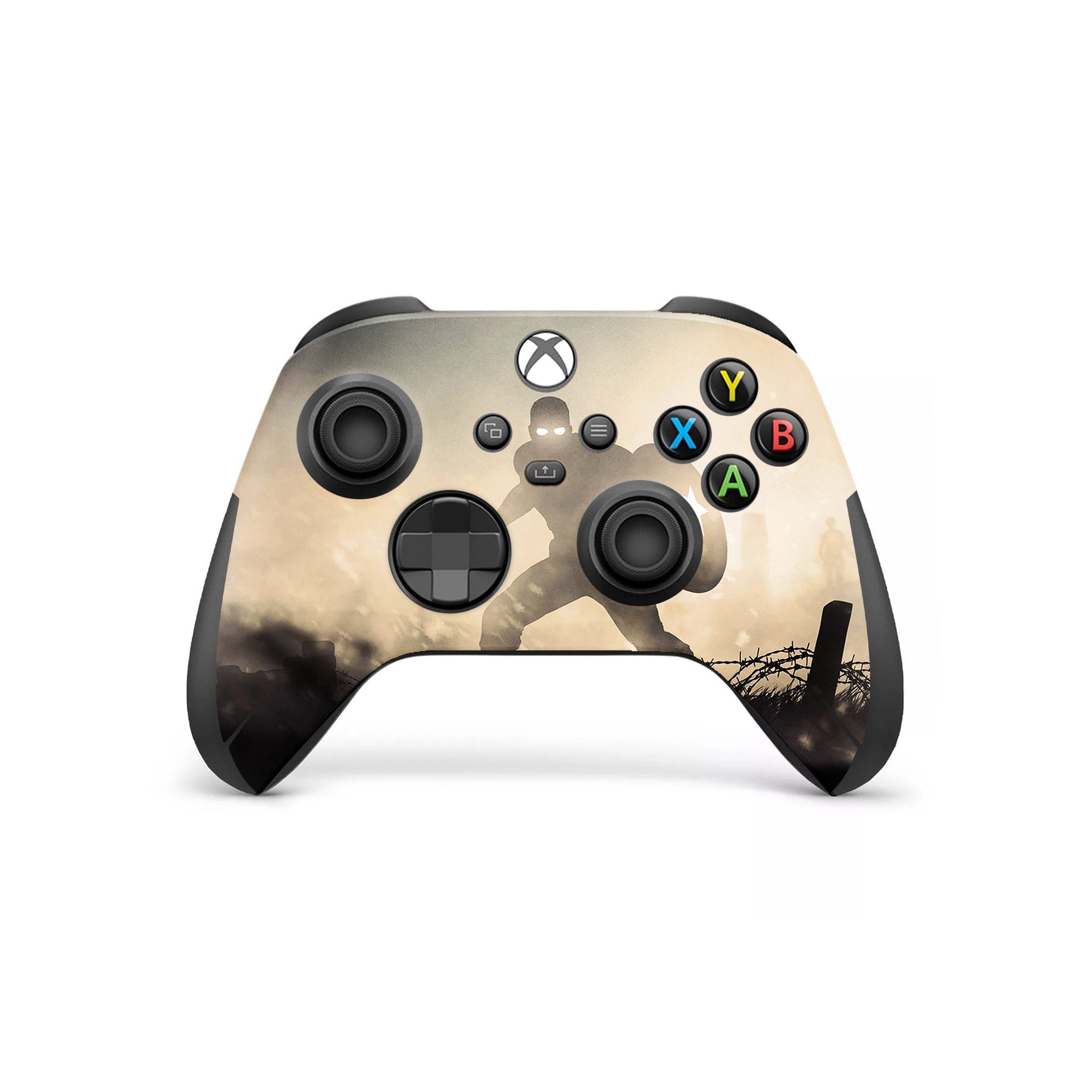 A video game skin featuring a Shield Bearer 15 design for the Xbox Series X Controller.