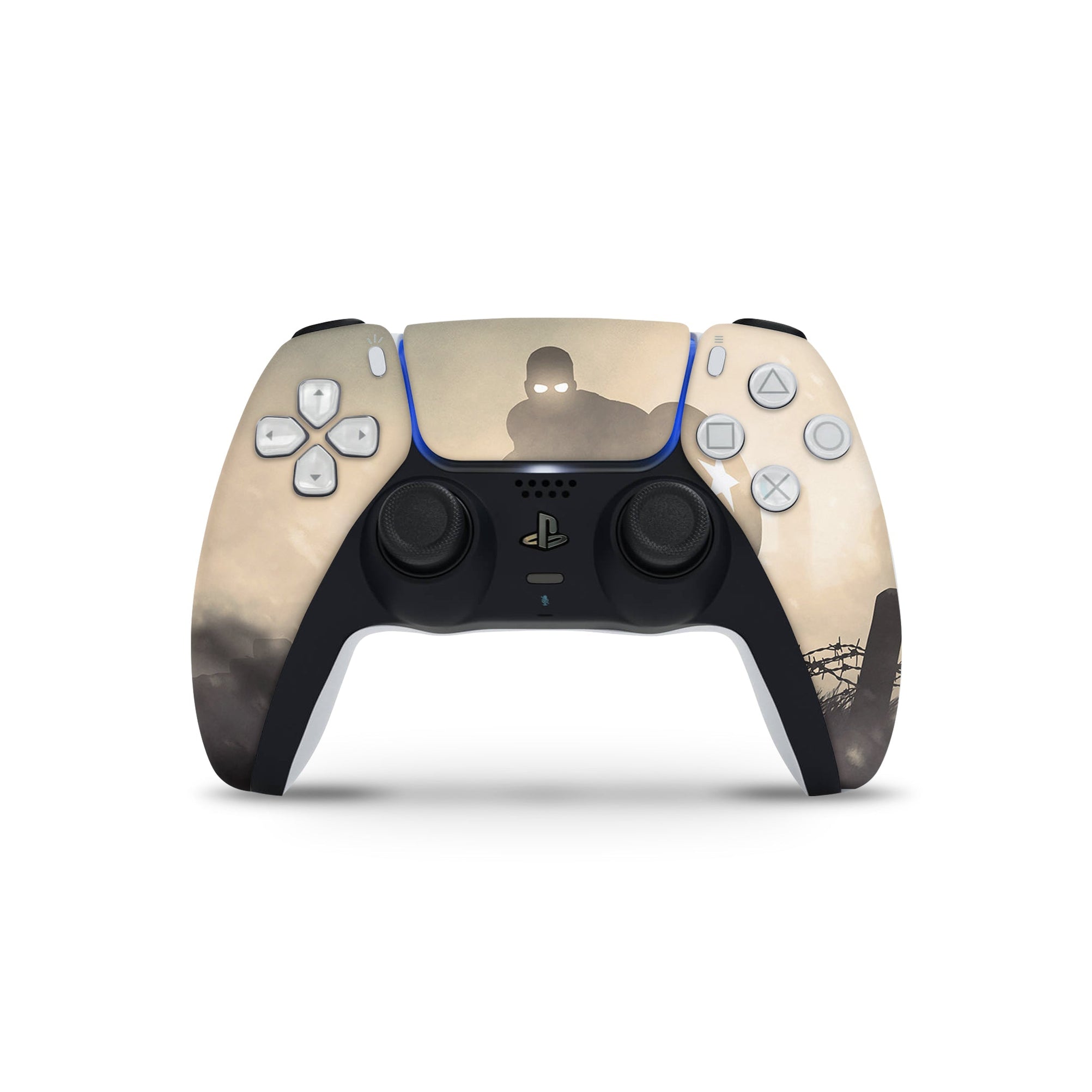 A video game skin featuring a Shield Bearer 15 design for the PS5 Controller.