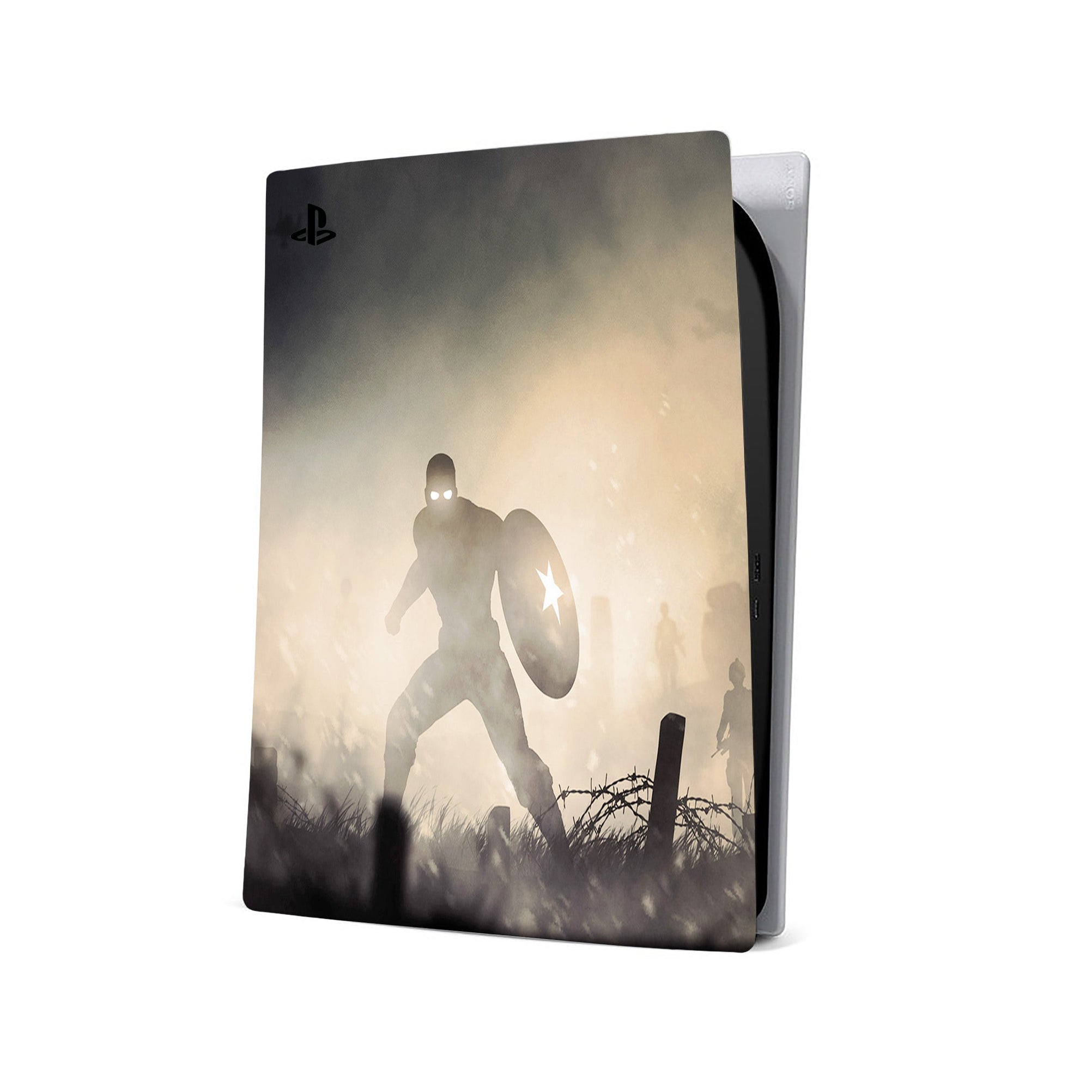 A video game skin featuring a Shield Bearer 15 design for the PS5.