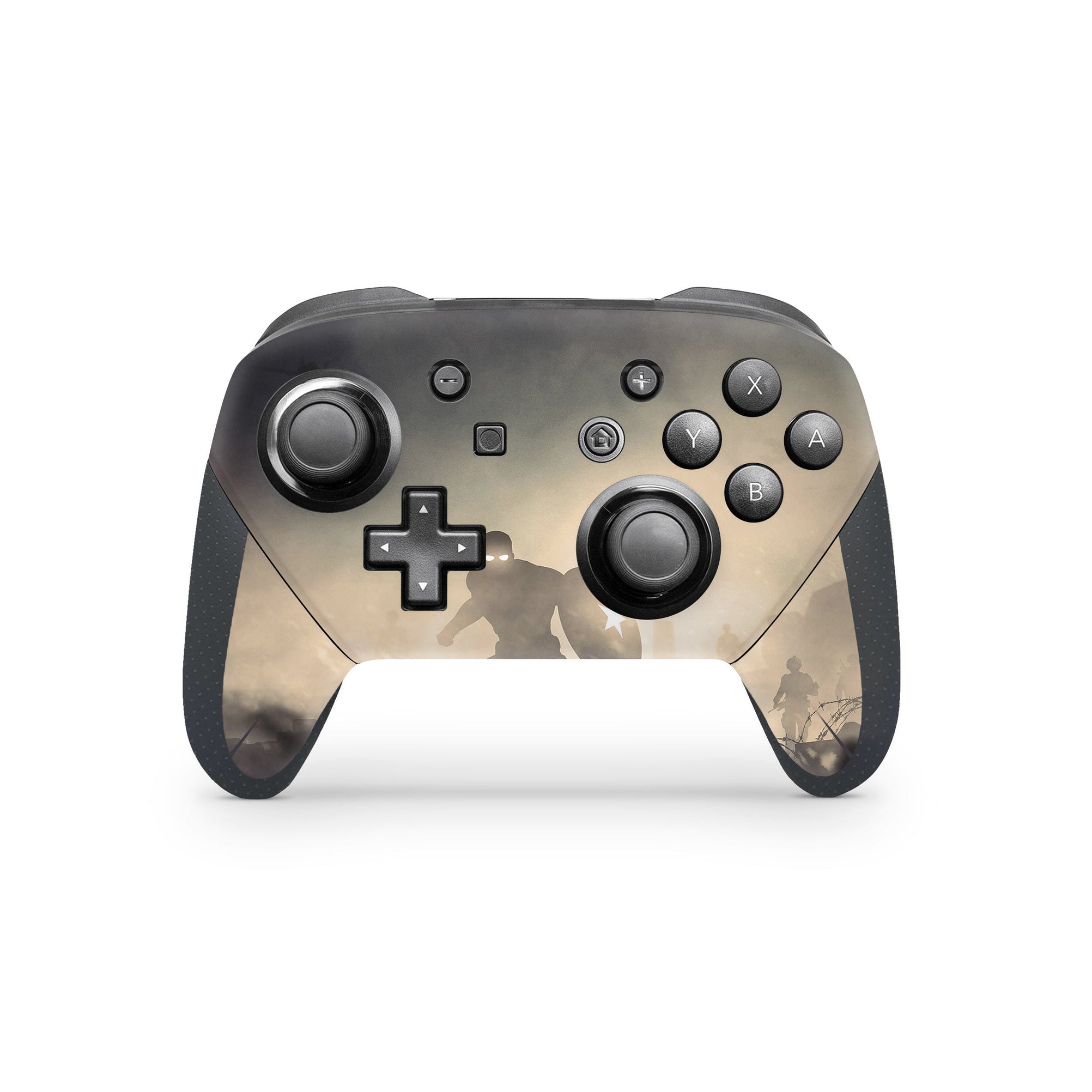 A video game skin featuring a Shield Bearer 15 design for the Nintendo Switch Pro Controller.