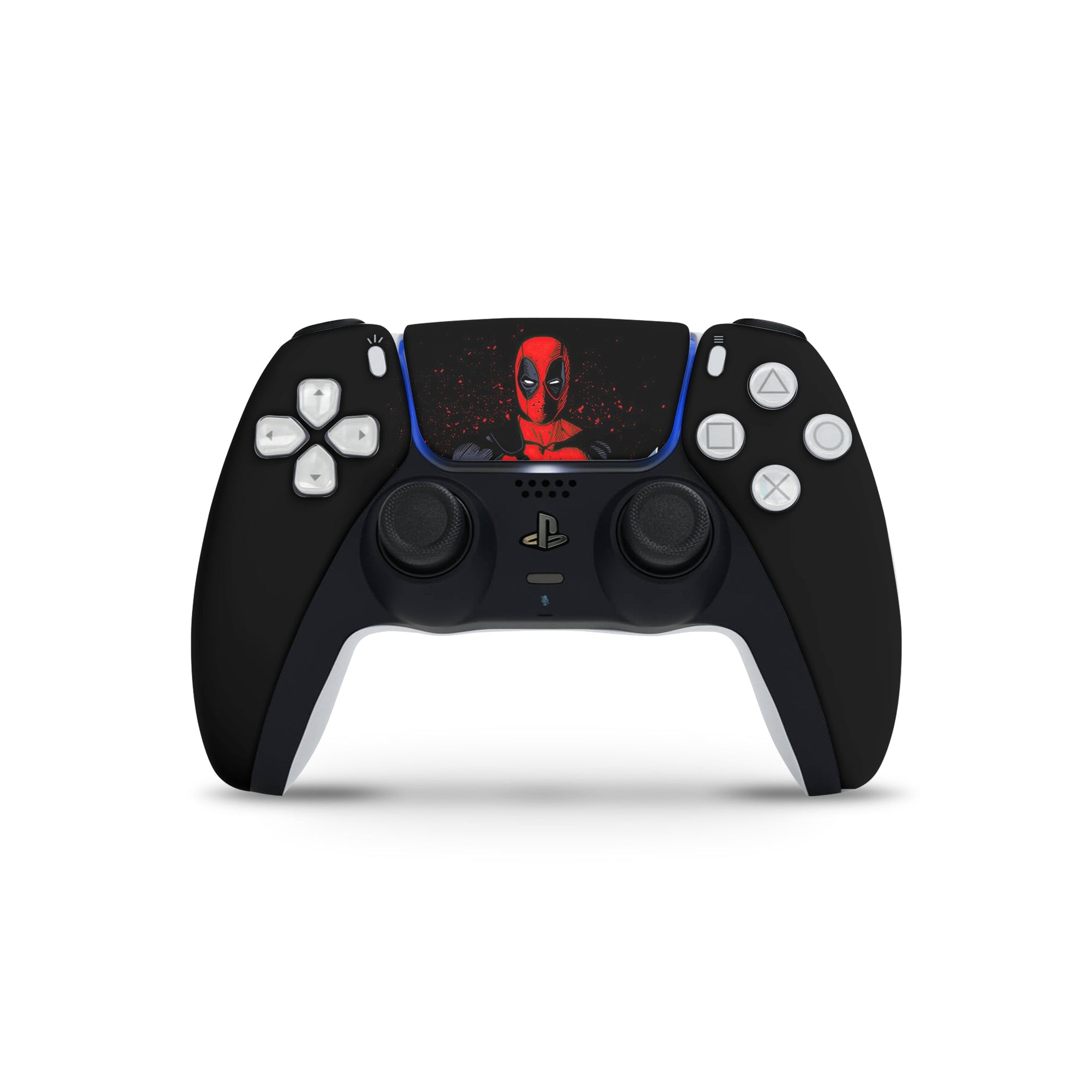 A video game skin featuring a Wisecracking Mercenary 6 design for the PS5 Controller.