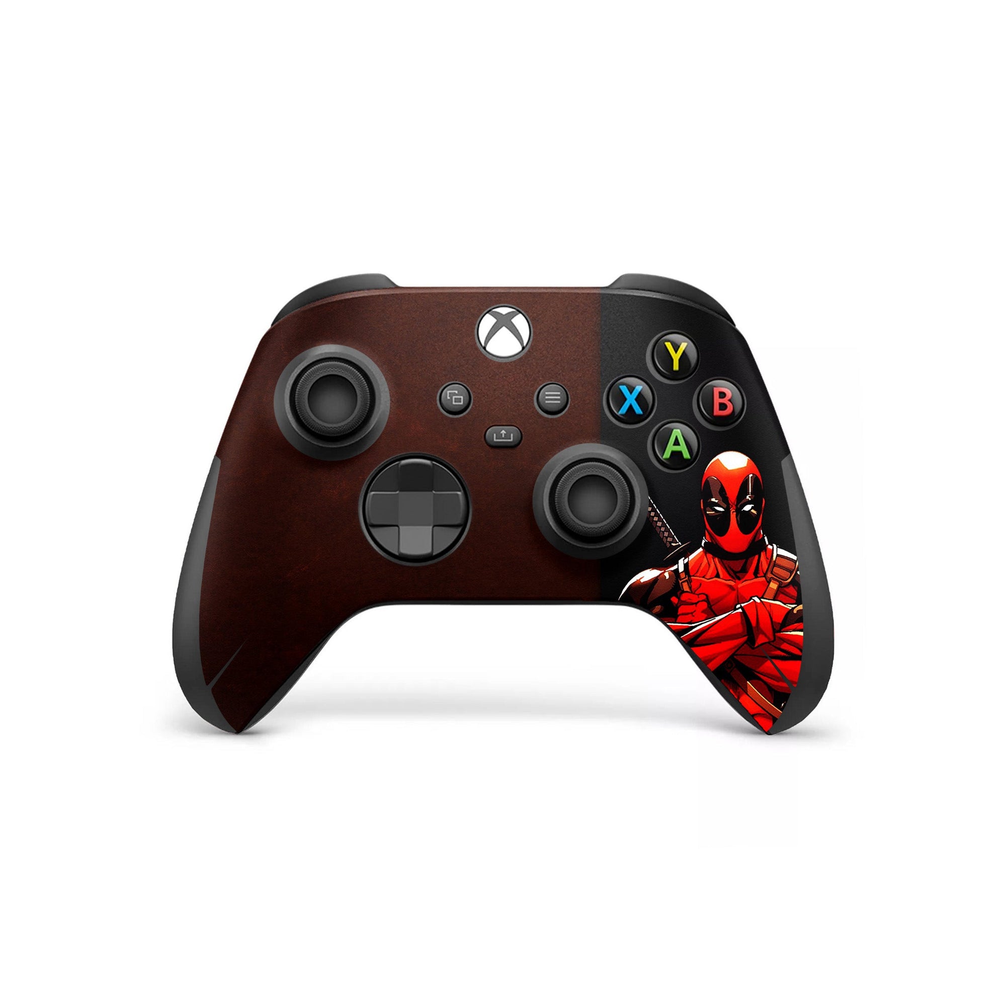 A video game skin featuring a Wisecracking Mercenary 8 design for the Xbox Series Wireless Controller.