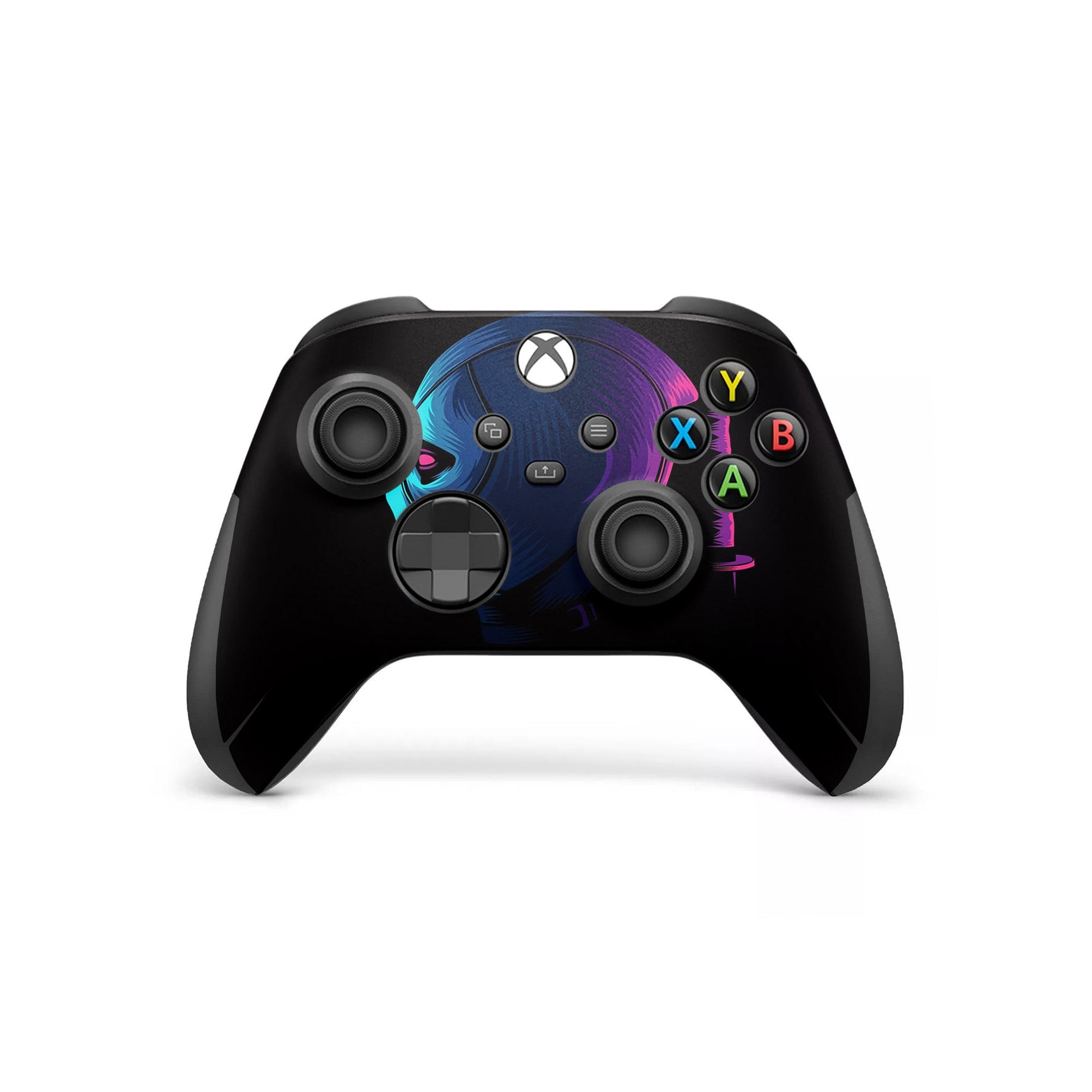 A video game skin featuring a Wisecracking Mercenary 9 design for the Xbox Series Wireless Controller.