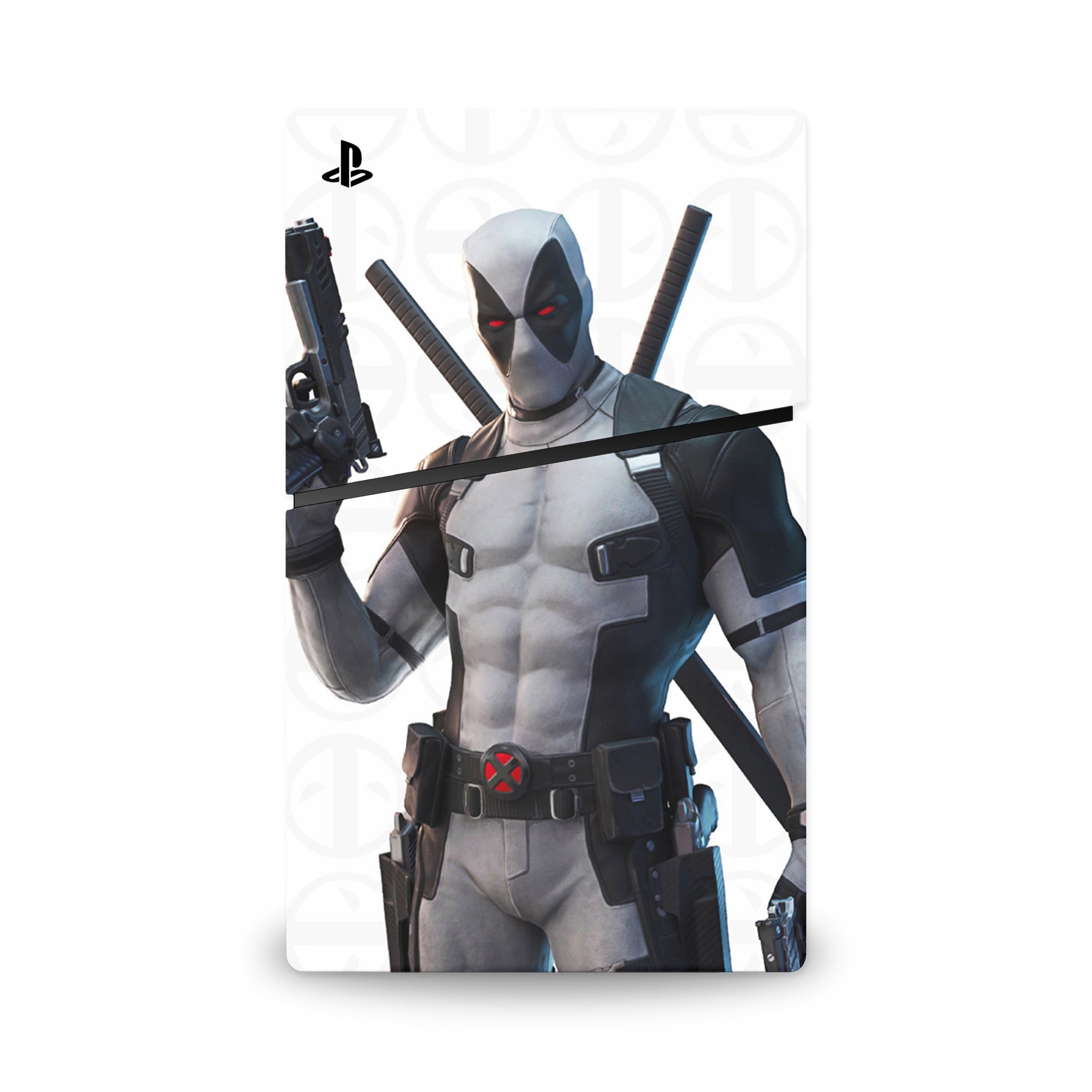 A video game skin featuring a Wisecracking Mercenary 10 design for the PS5 Slim.