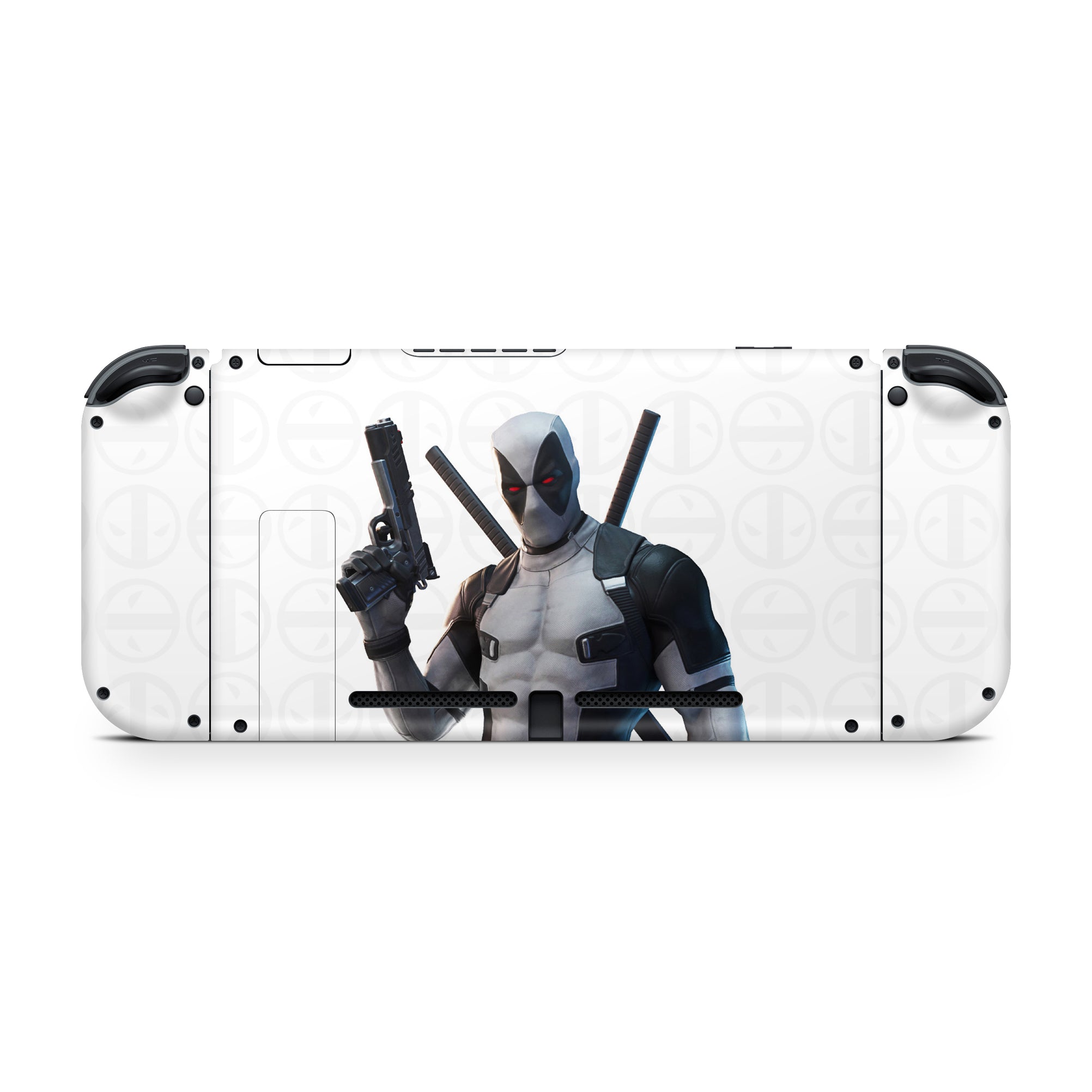 A video game skin featuring a Wisecracking Mercenary 10 design for the Nintendo Switch.