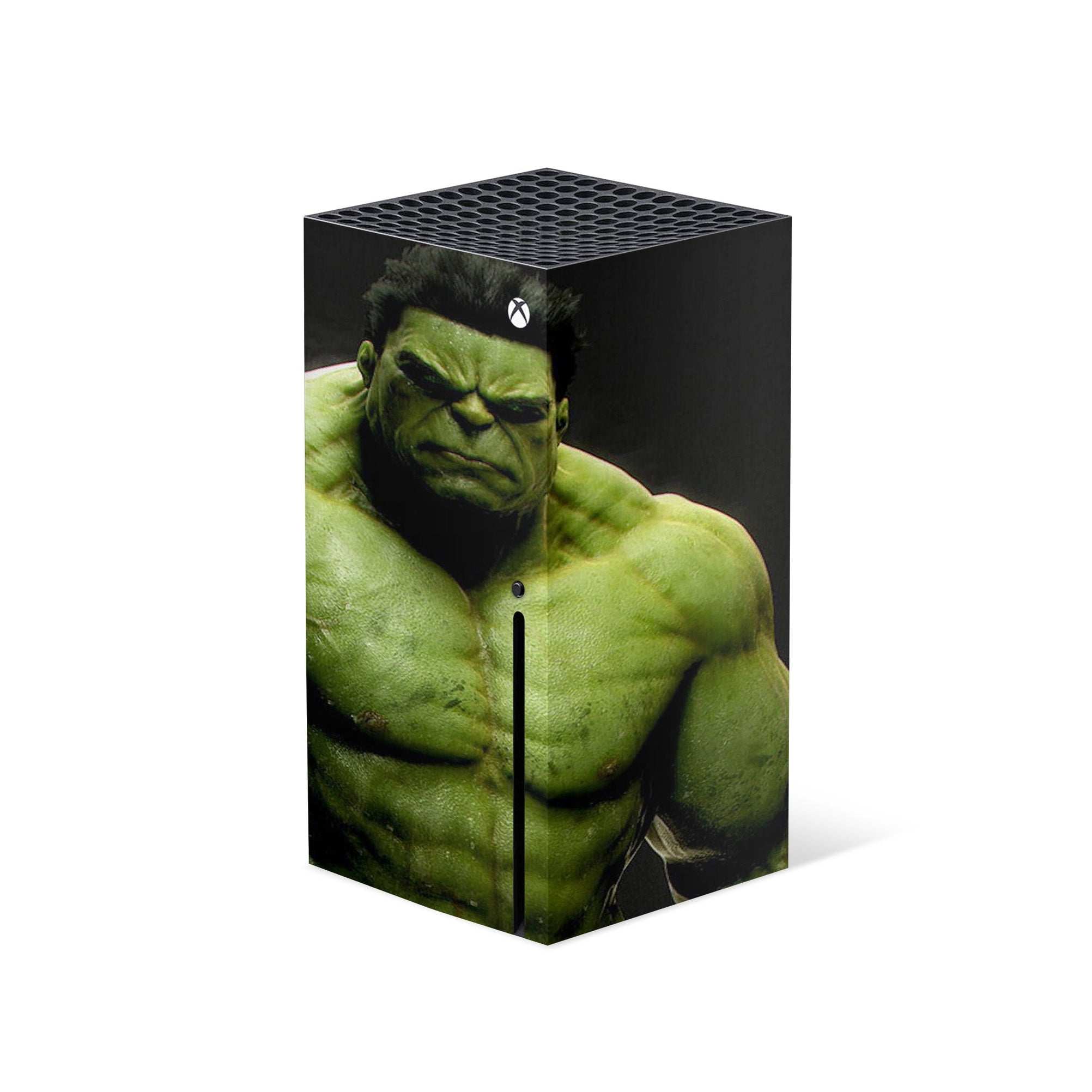 A video game skin featuring a Colossal Green Titan 7 design for the Xbox Series X.