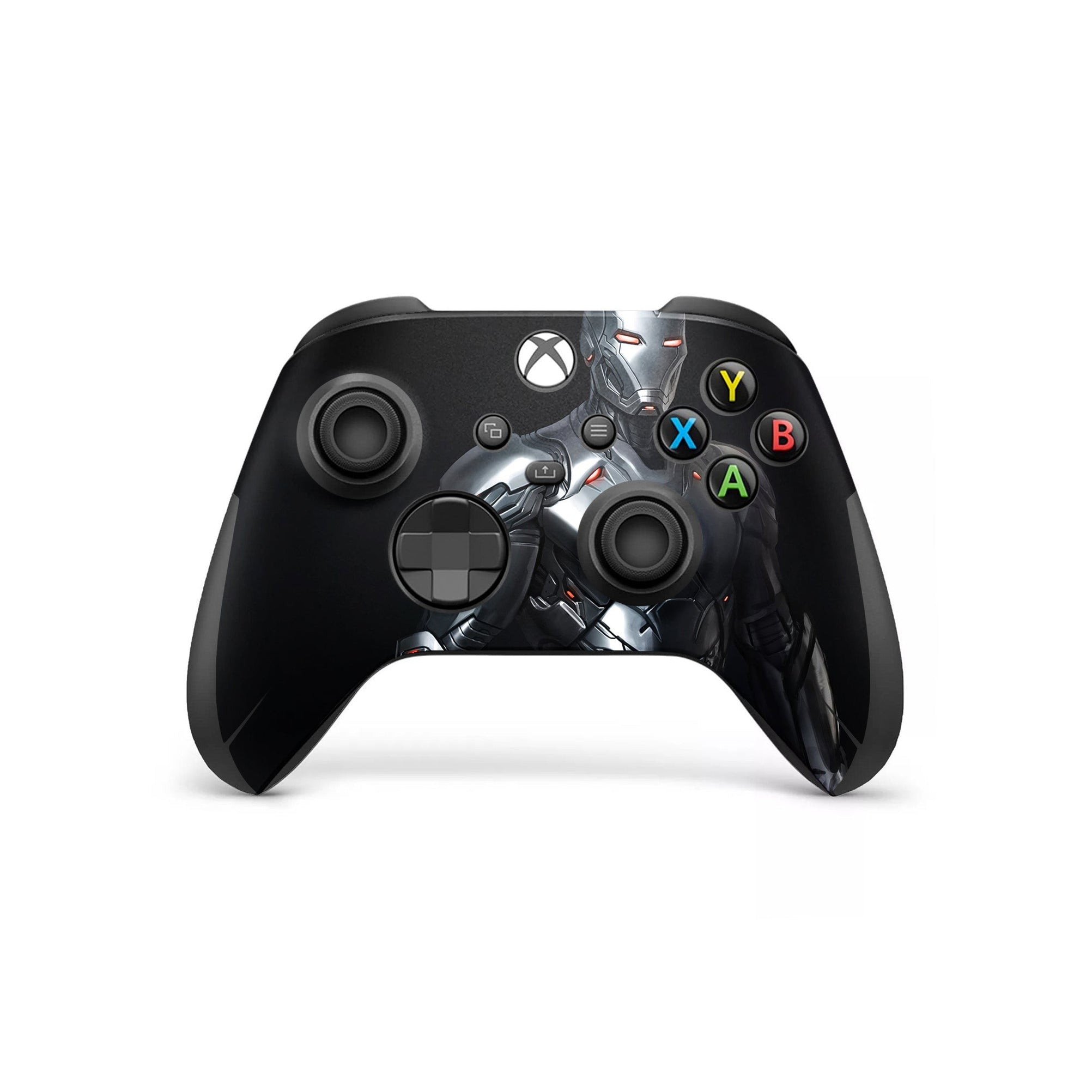 A video game skin featuring a Armored Avenger 16 design for the Xbox Series X Controller.