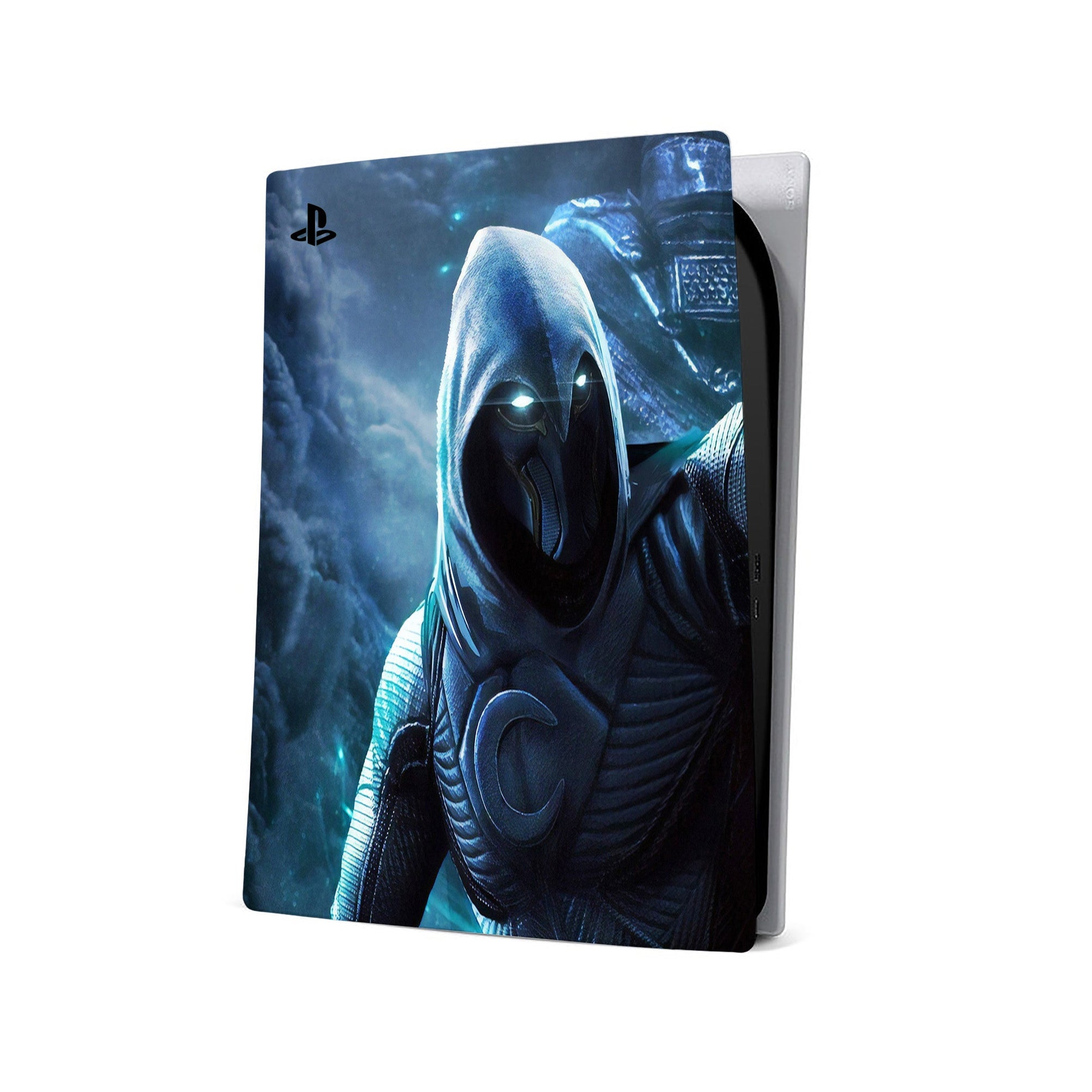 A video game skin featuring a Lunar Vigilante 1 design for the PS5 Digital.