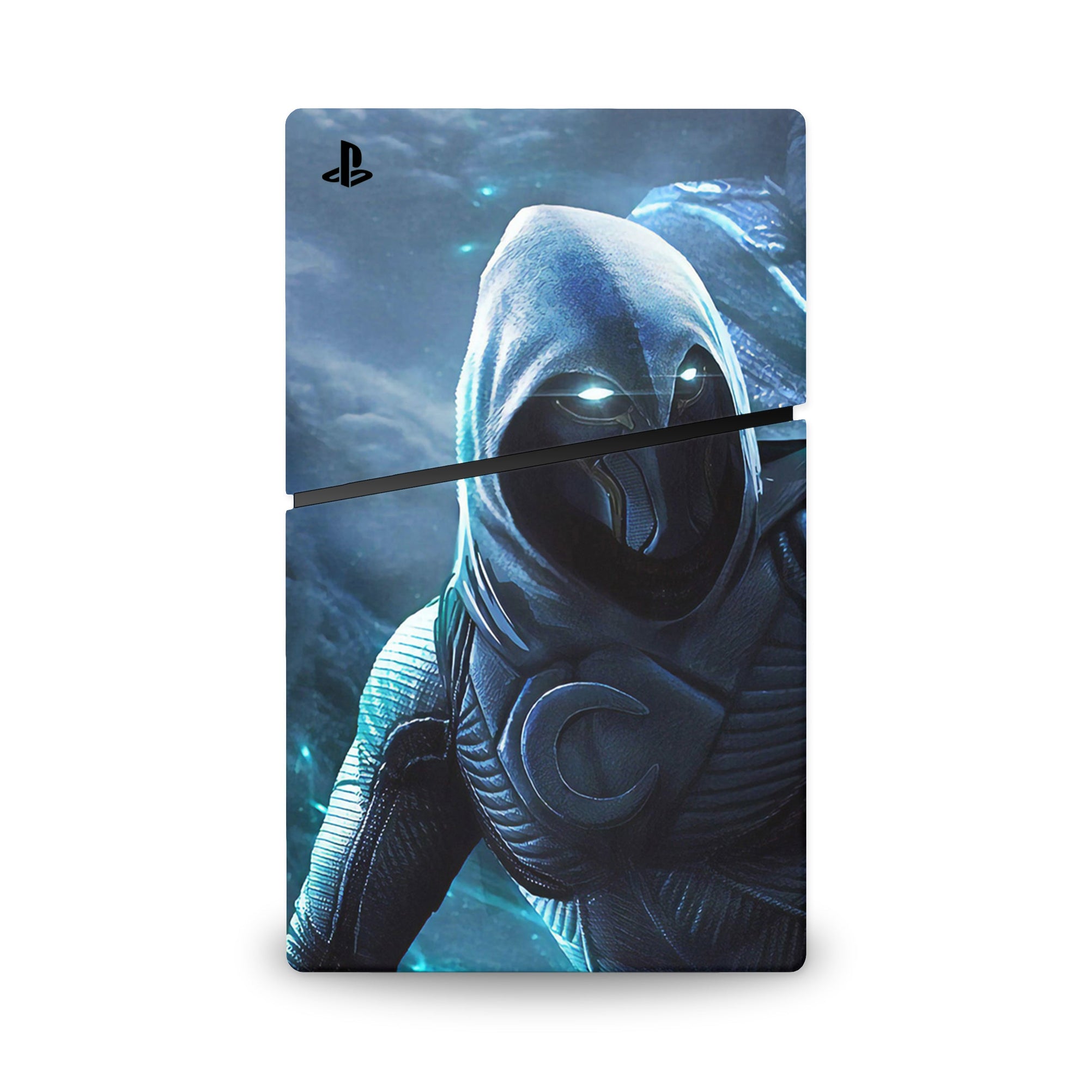 A video game skin featuring a Lunar Vigilante 1 design for the PS5 Slim.