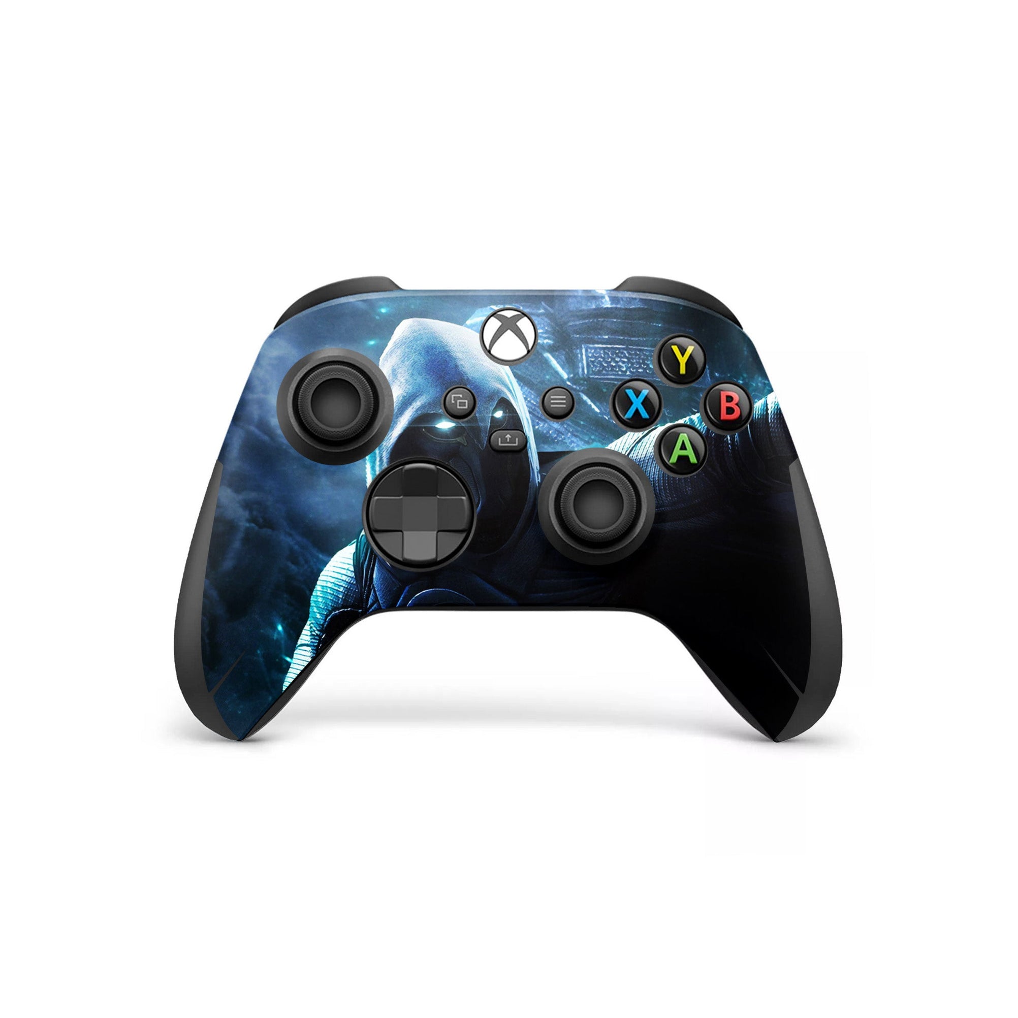 A video game skin featuring a Lunar Vigilante 1 design for the Xbox Series Wireless Controller.