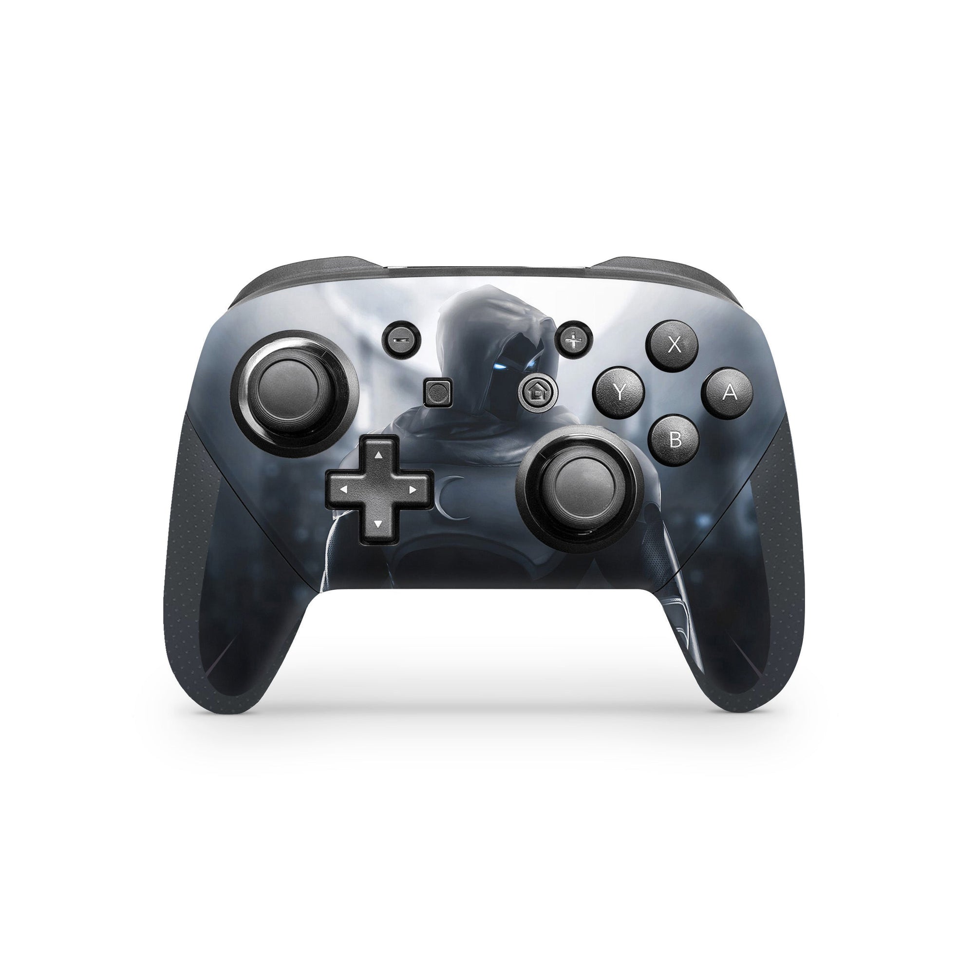 A video game skin featuring a Lunar Vigilante 2 design for the Nintendo Switch Pro Controller.