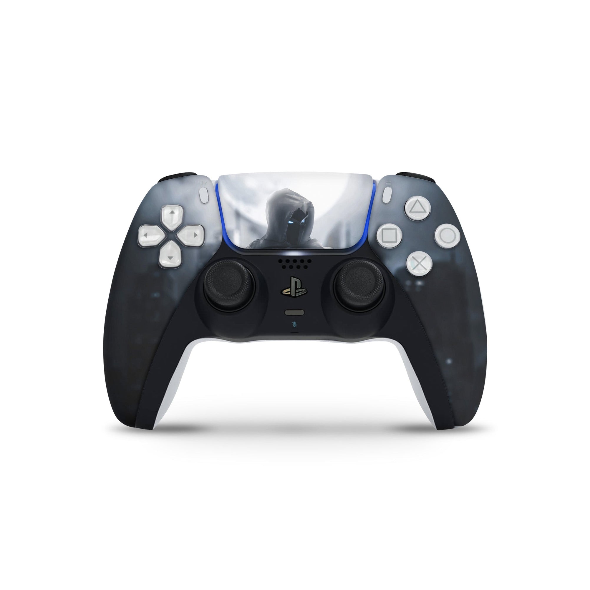 A video game skin featuring a Lunar Vigilante 2 design for the PS5 Controller.