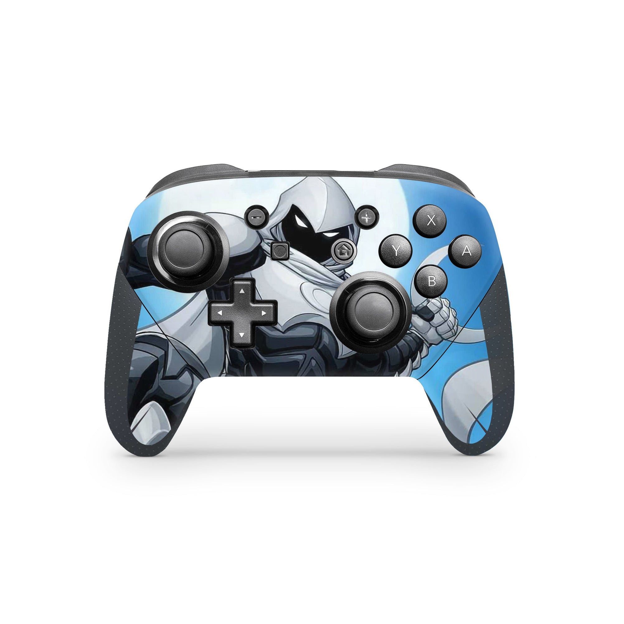 A video game skin featuring a Lunar Vigilante 3 design for the Nintendo Switch Pro Controller.