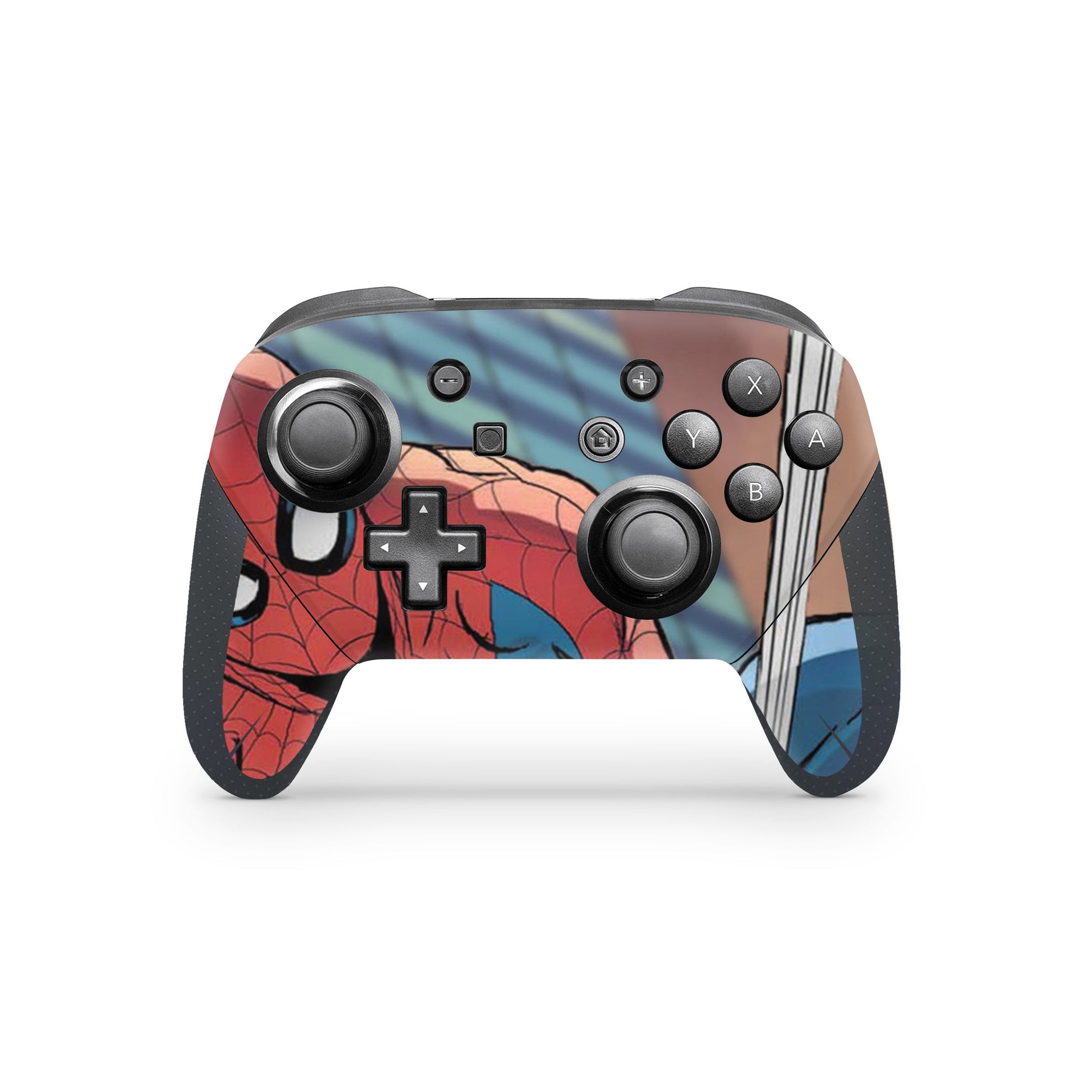 A video game skin featuring a Super Wall Crawler 11 design for the Nintendo Switch Pro Controller.