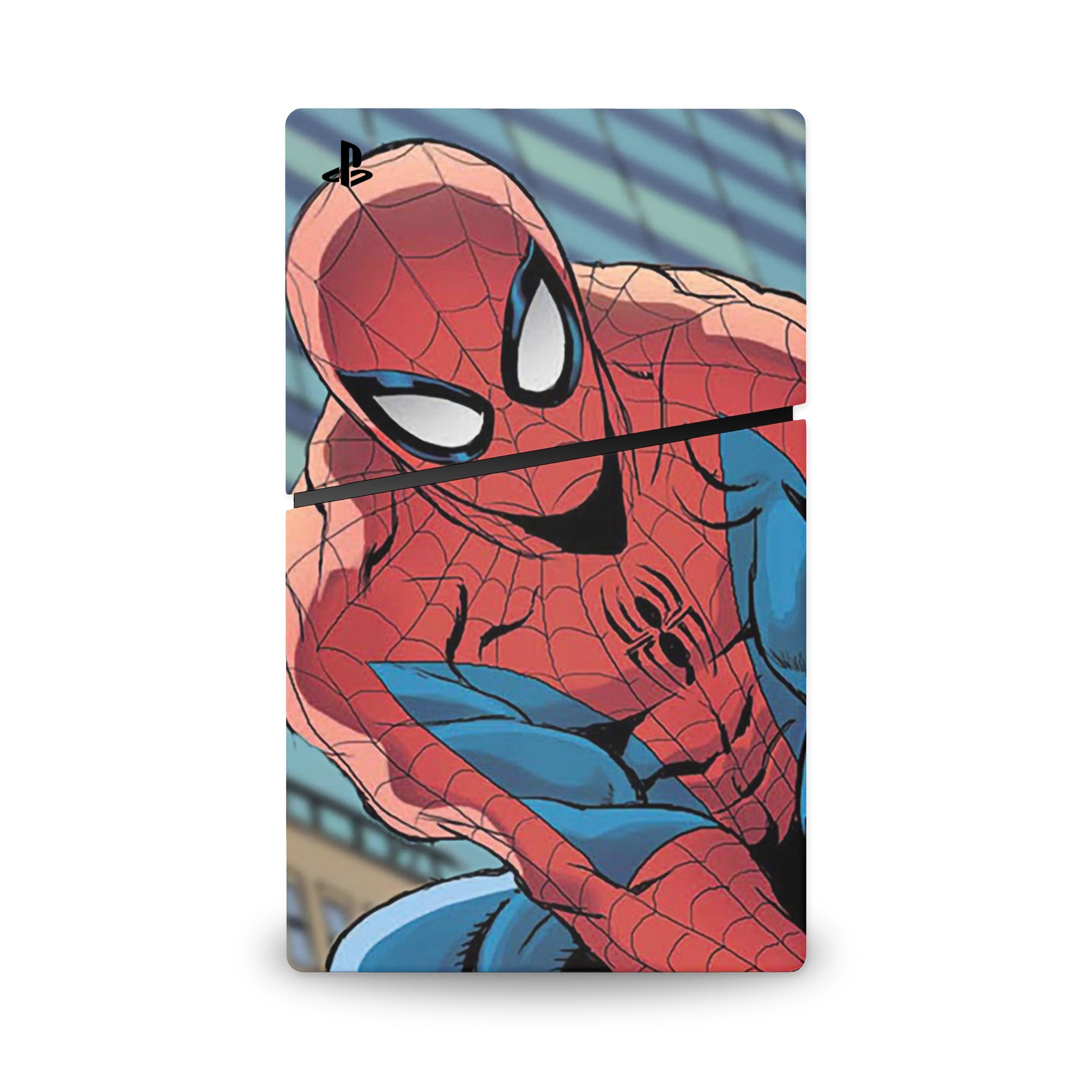 A video game skin featuring a Super Wall Crawler 11 design for the PS5 Digital Slim.