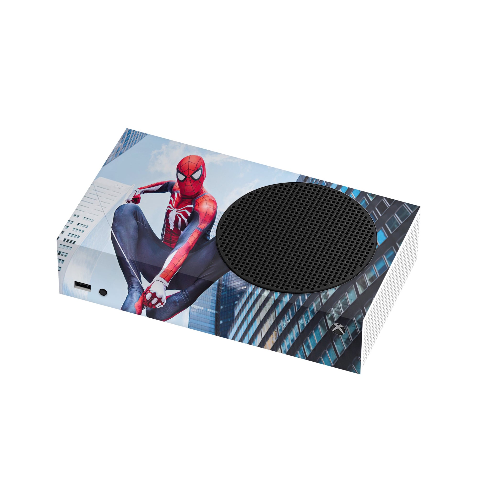 A video game skin featuring a Super Wall Crawler 12 design for the Xbox Series S.