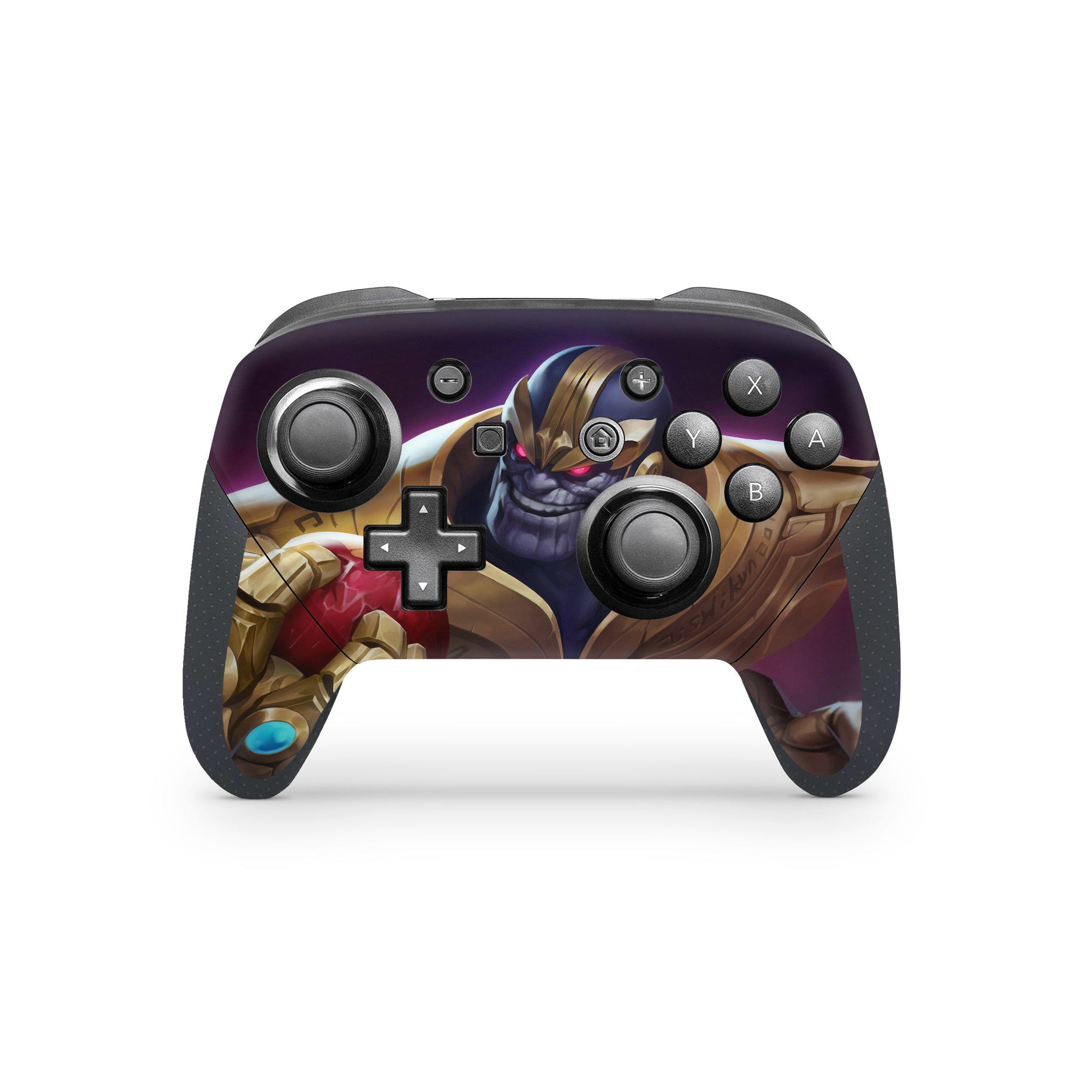 A video game skin featuring a Chaos Titan 9 design for the Nintendo Switch Pro Controller.