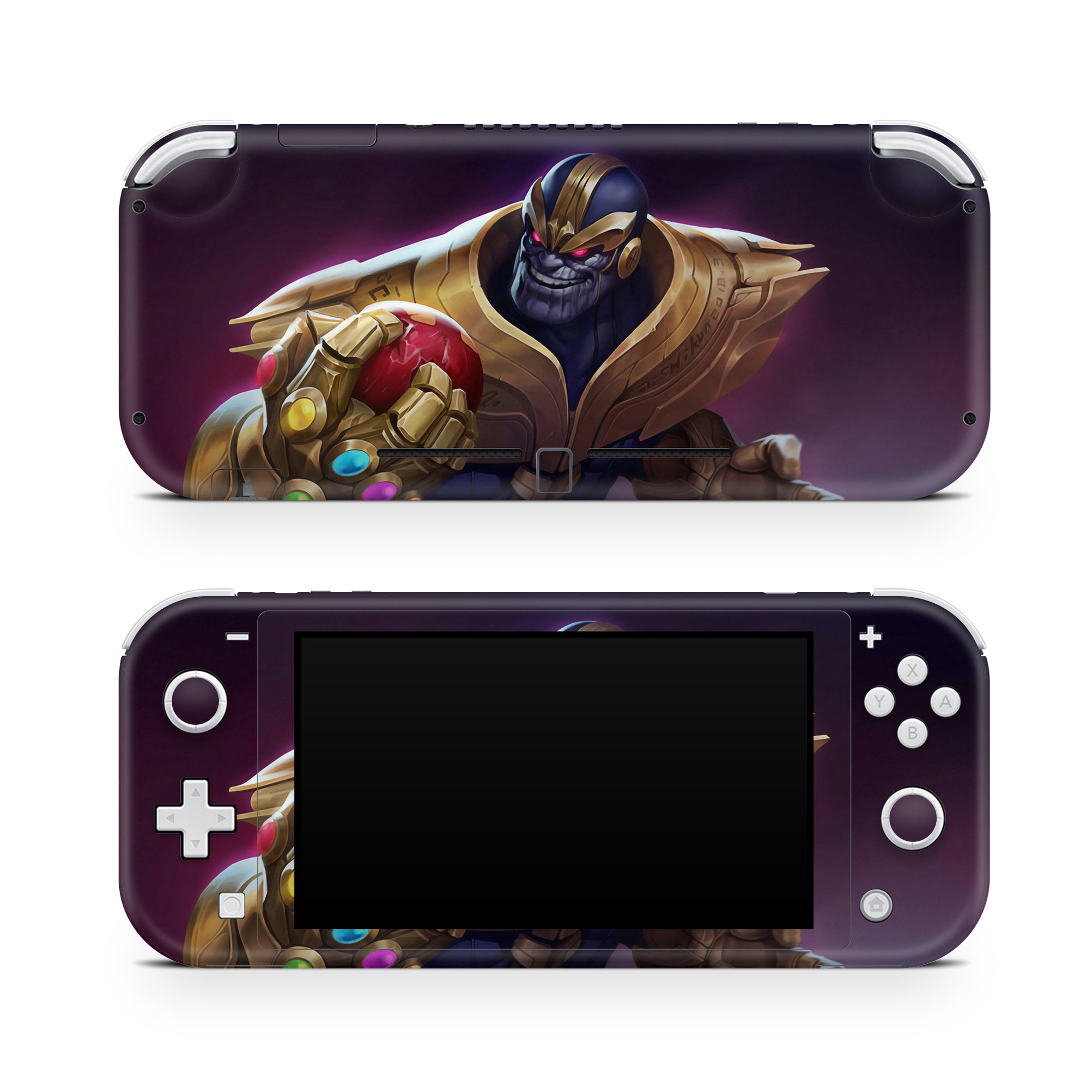 A video game skin featuring a Chaos Titan 9 design for the Nintendo Switch Lite.