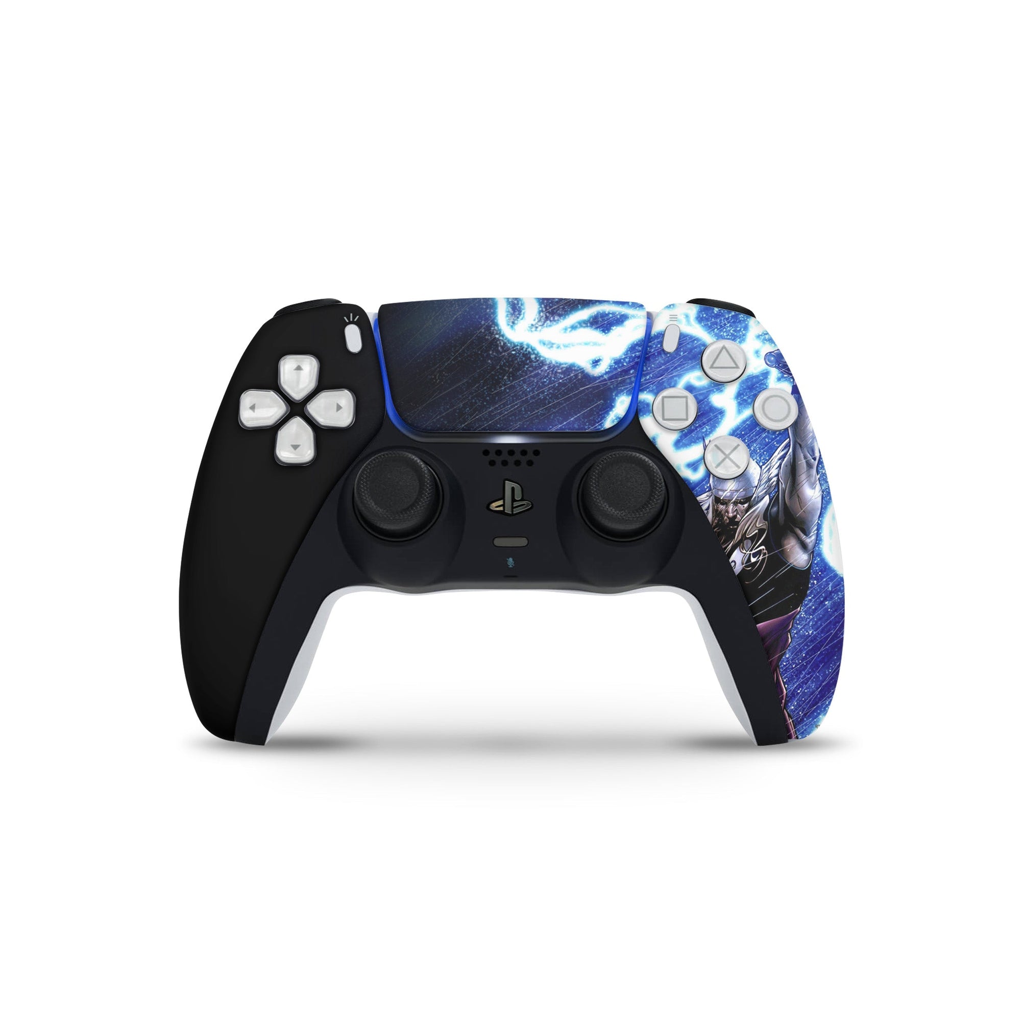 A video game skin featuring a God of Thunder 6 design for the PS5 Controller.