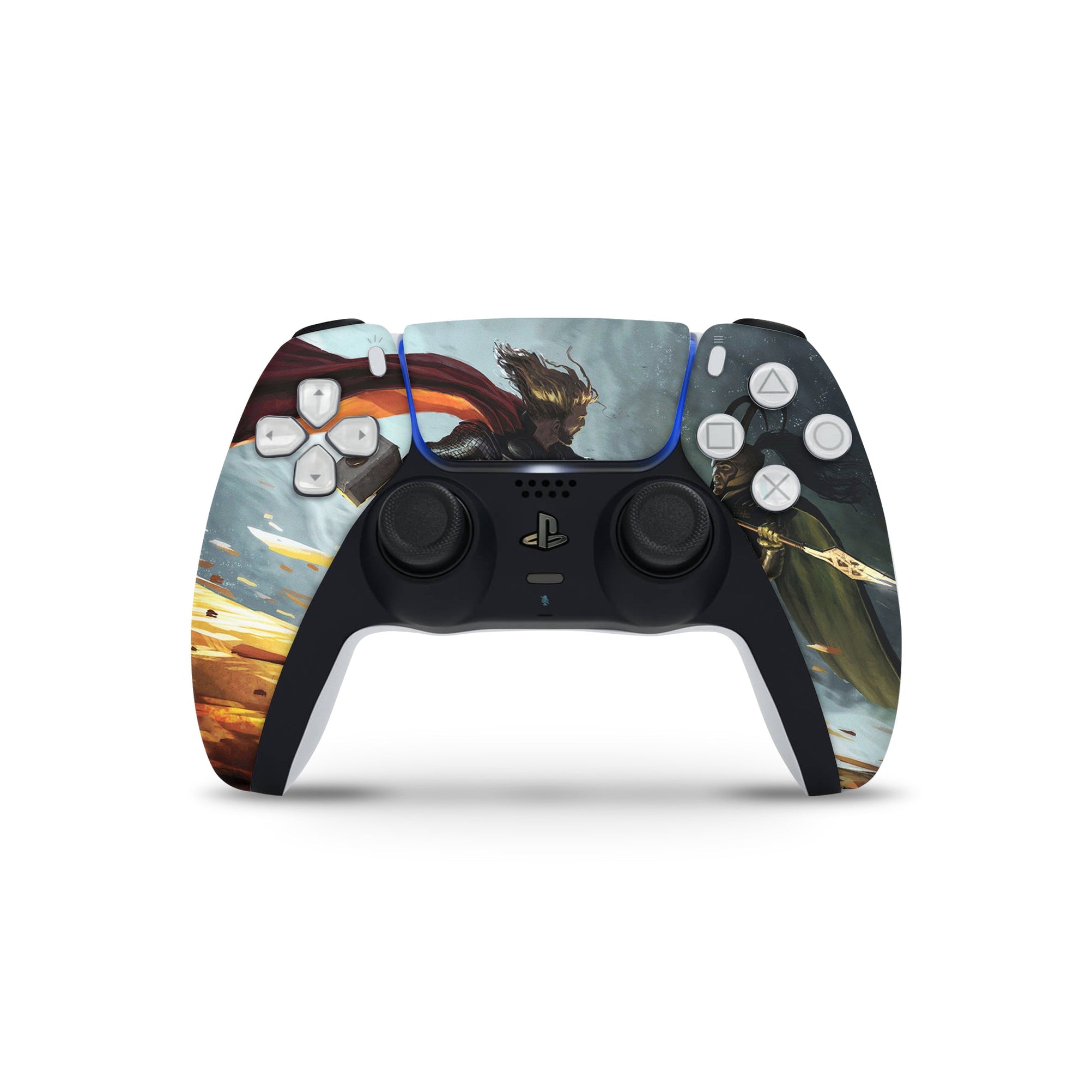 A video game skin featuring a God of Thunder 7 design for the PS5 Controller.