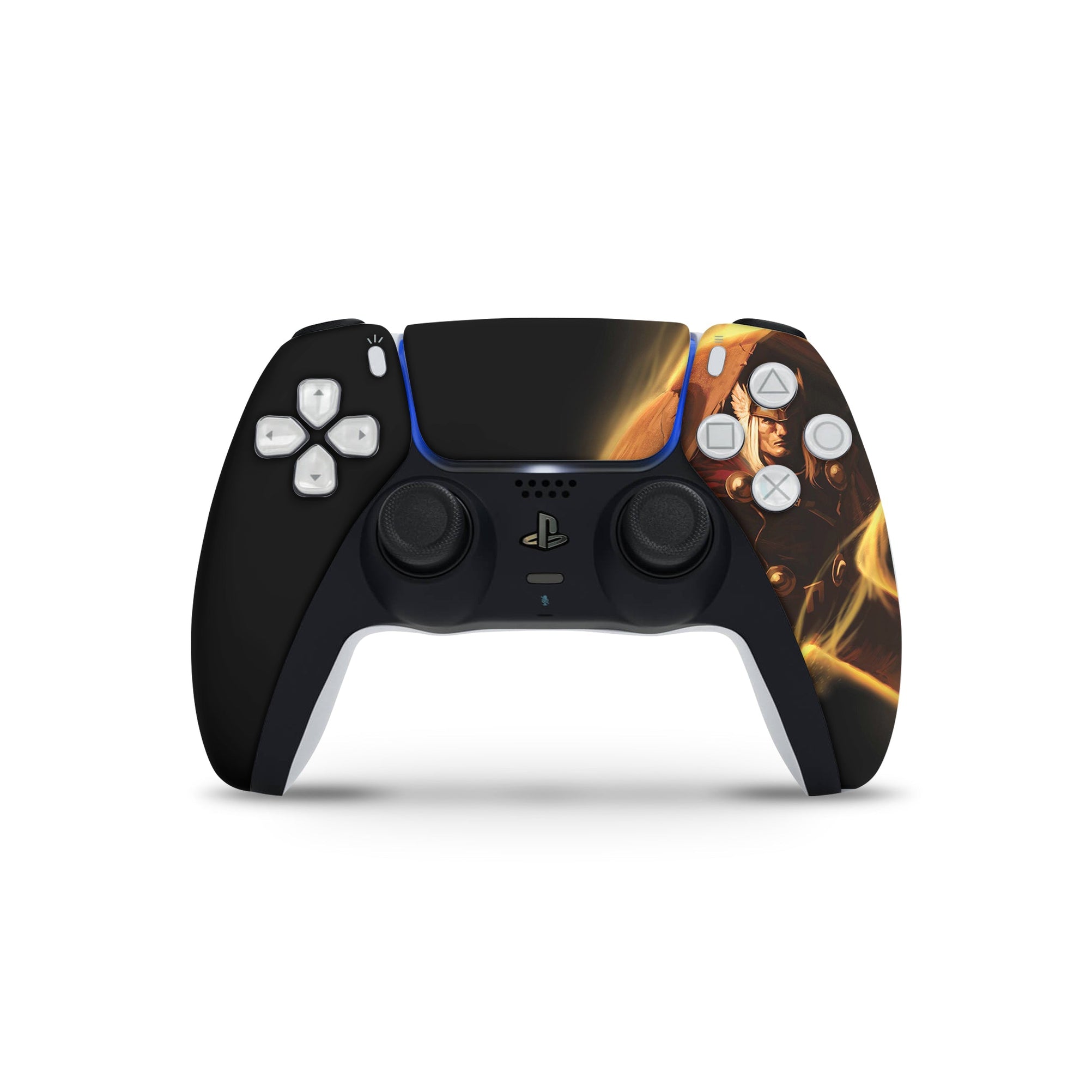 A video game skin featuring a God of Thunder 9 design for the PS5 Controller.