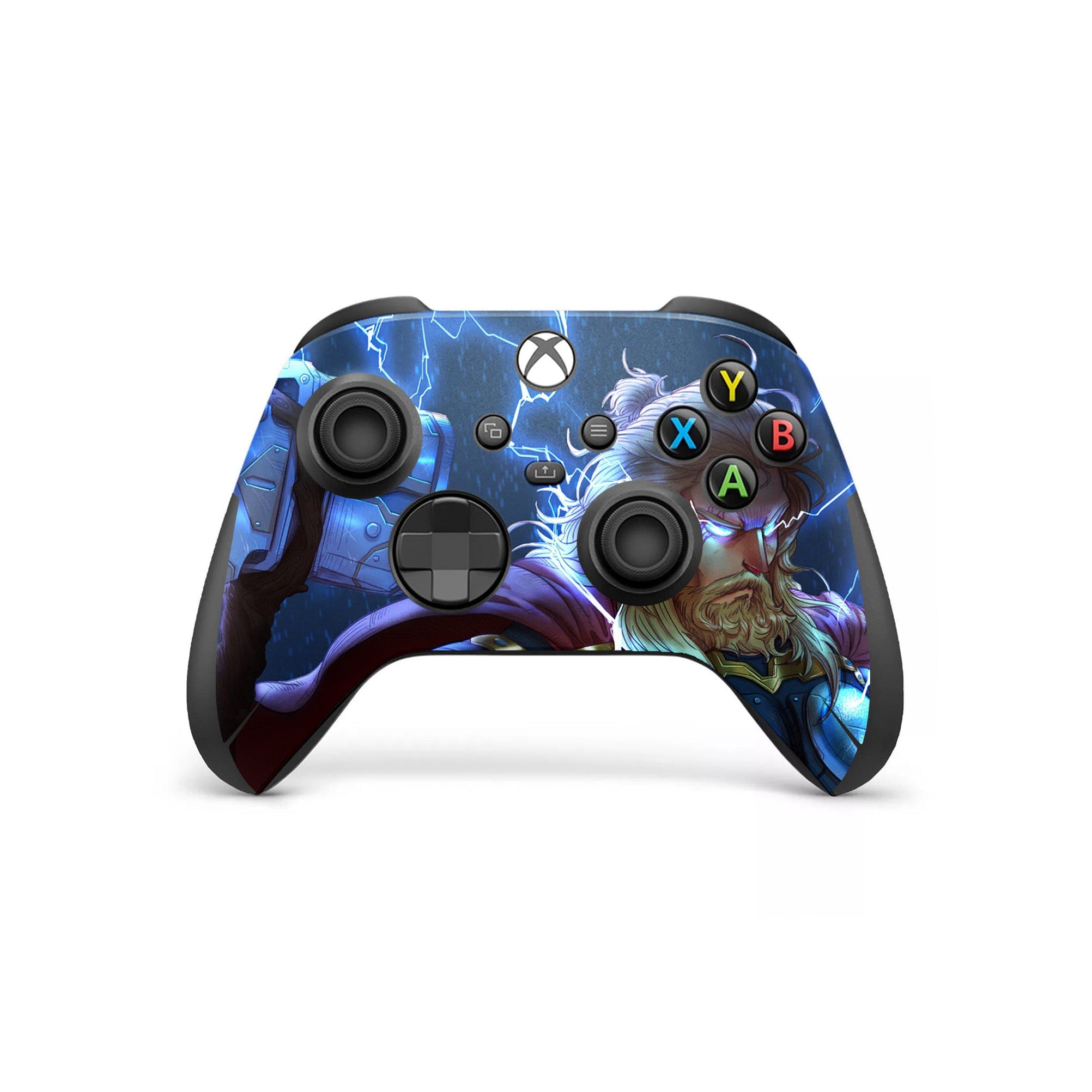 A video game skin featuring a God of Thunder 11 design for the Xbox Series X Controller.