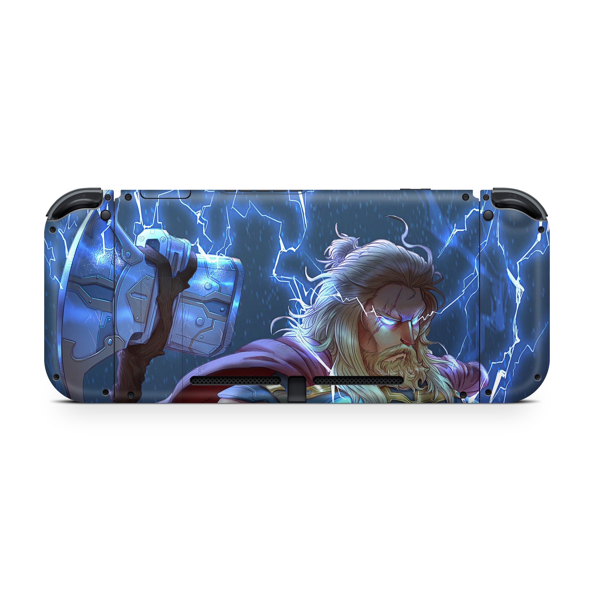 A video game skin featuring a God of Thunder 11 design for the Nintendo Switch.