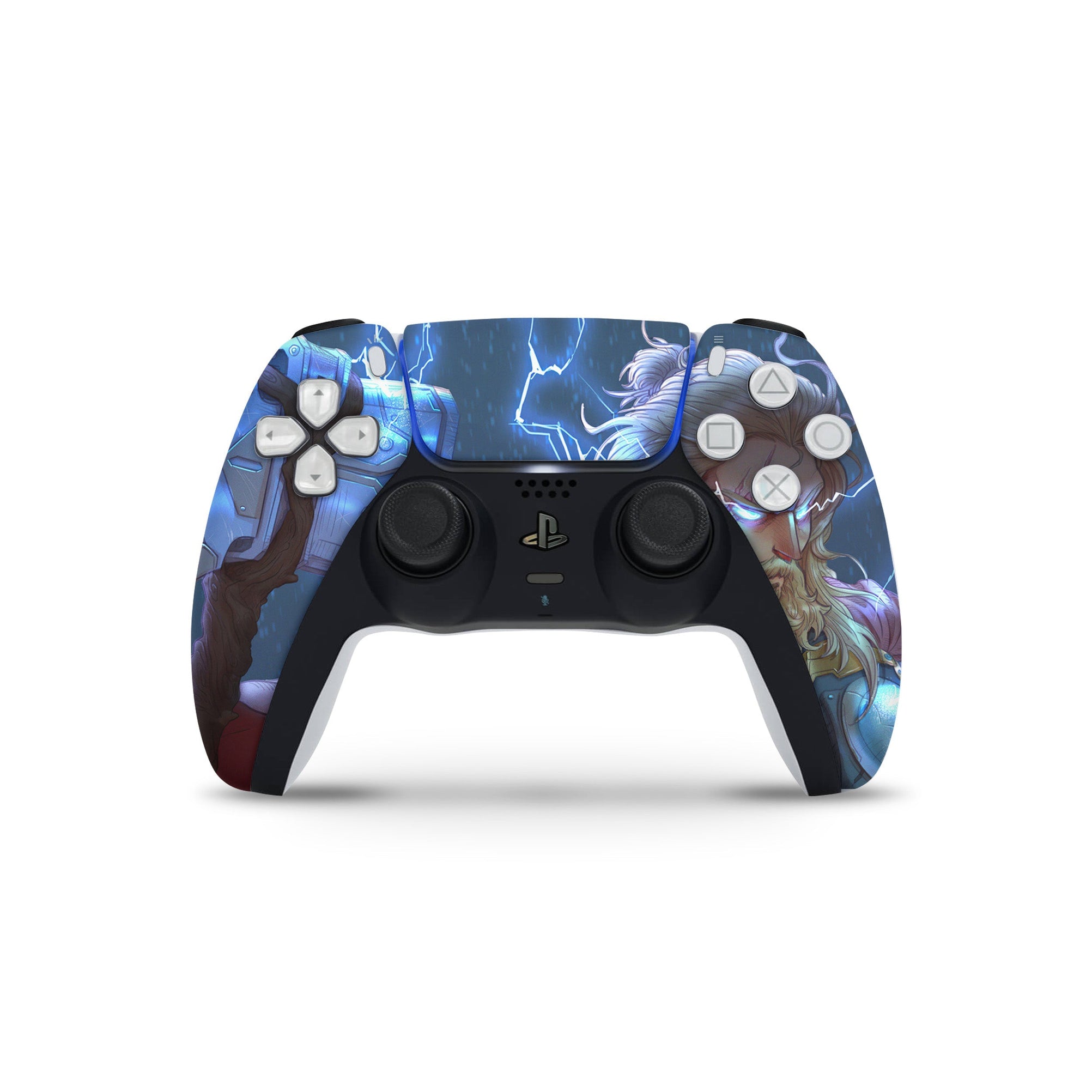 A video game skin featuring a God of Thunder 11 design for the PS5 Controller.