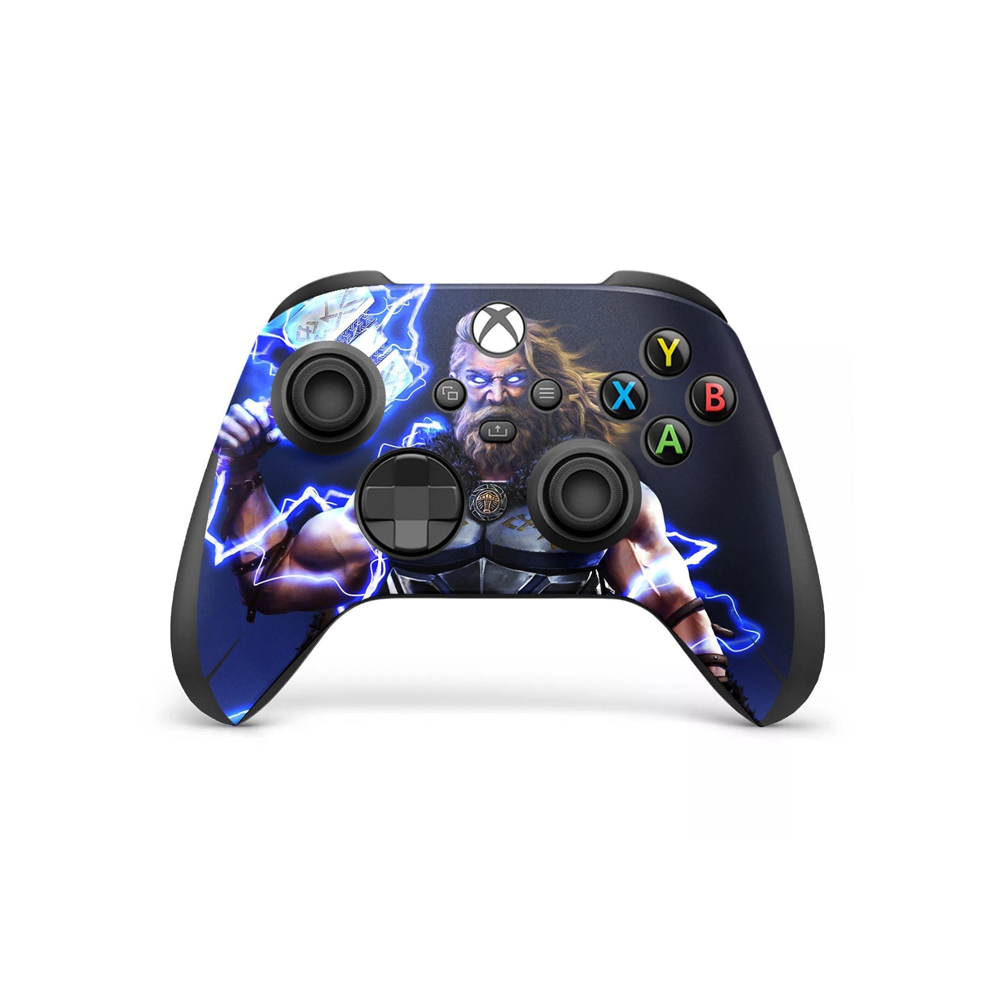 A video game skin featuring a God of Thunder 12 design for the Xbox Series X Controller.