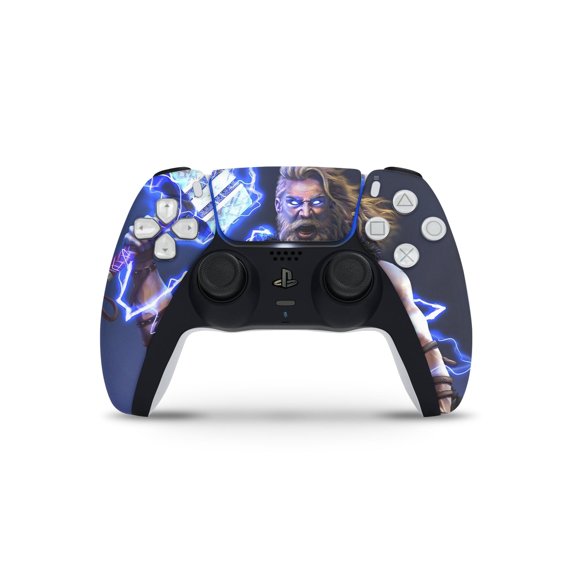 A video game skin featuring a God of Thunder 12 design for the PS5 Controller.