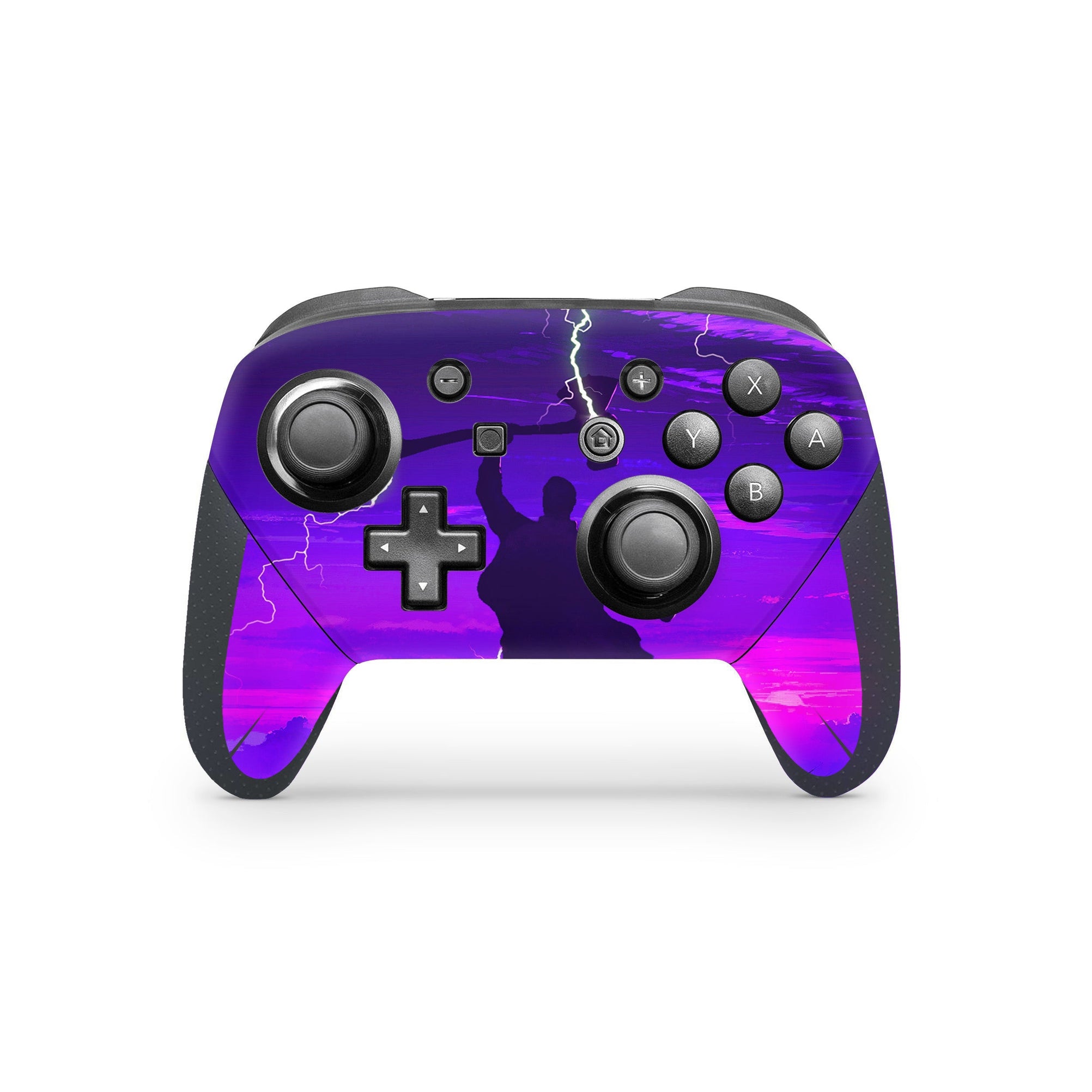 A video game skin featuring a God of Thunder 13 design for the Nintendo Switch Pro Controller.