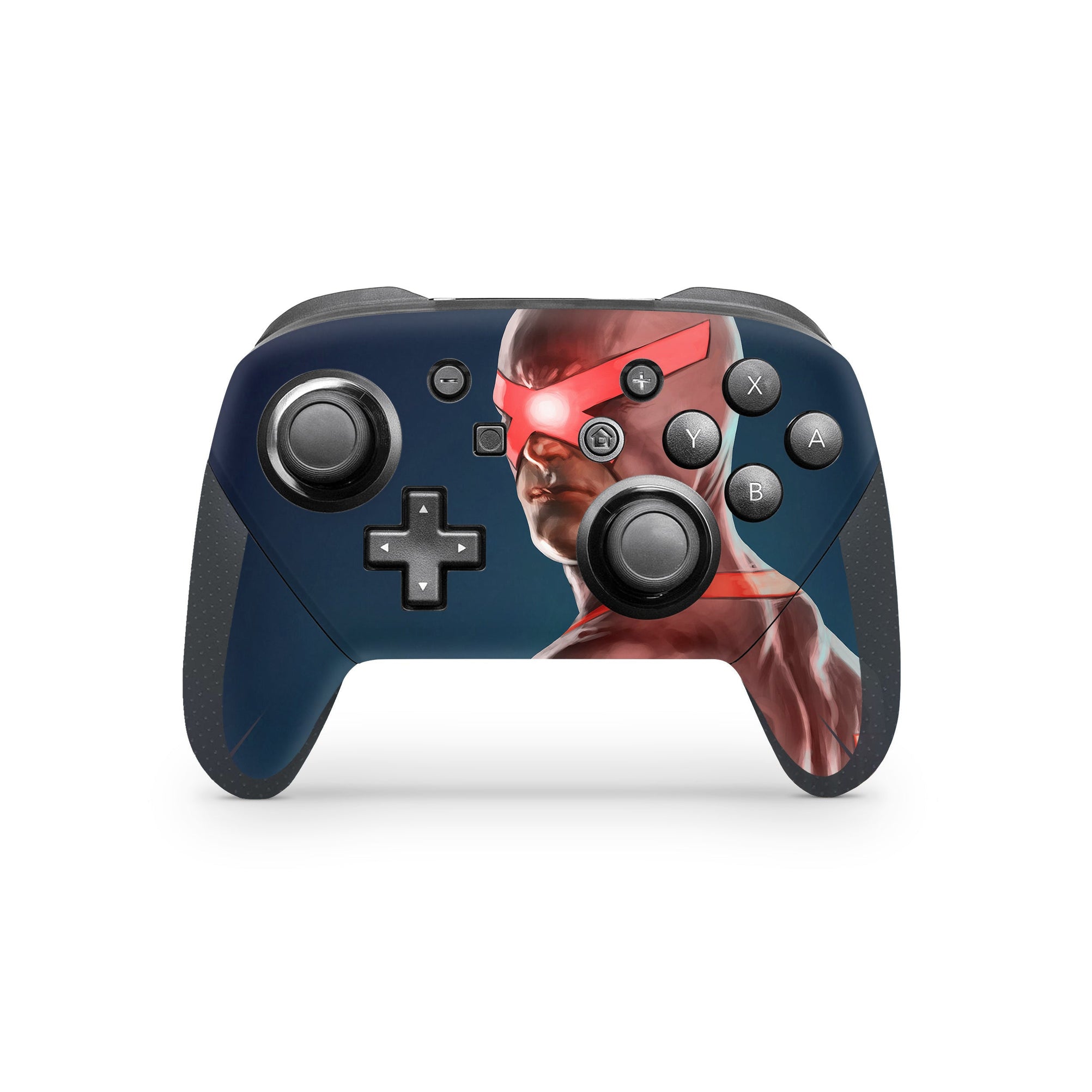 A video game skin featuring a Optic Blast 6 design for the Nintendo Switch Pro Controller.