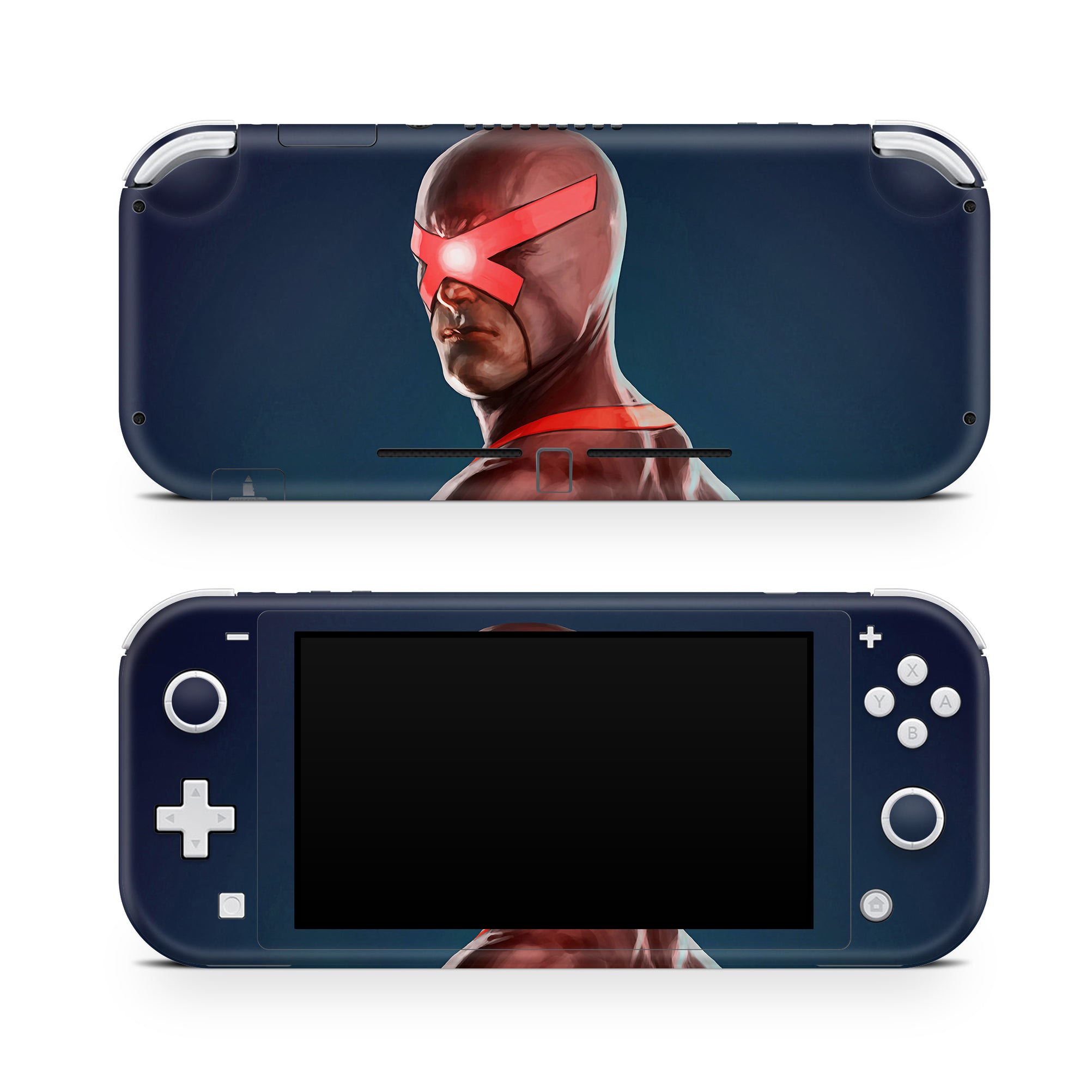 A video game skin featuring a Optic Blast 6 design for the Nintendo Switch Lite.