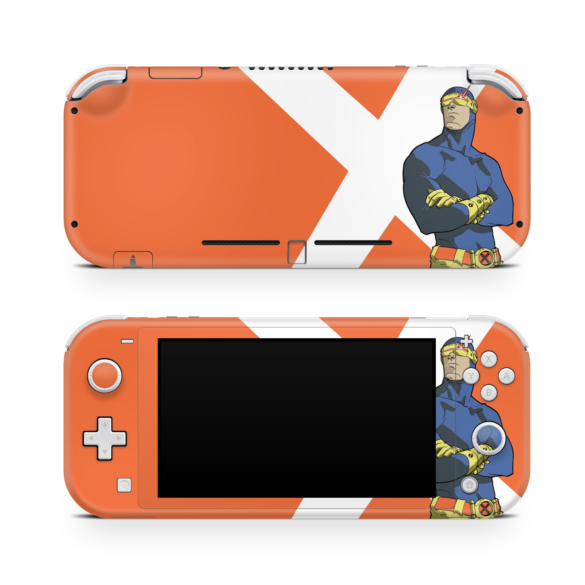 A video game skin featuring a Optic Blast 7 design for the Nintendo Switch Lite.