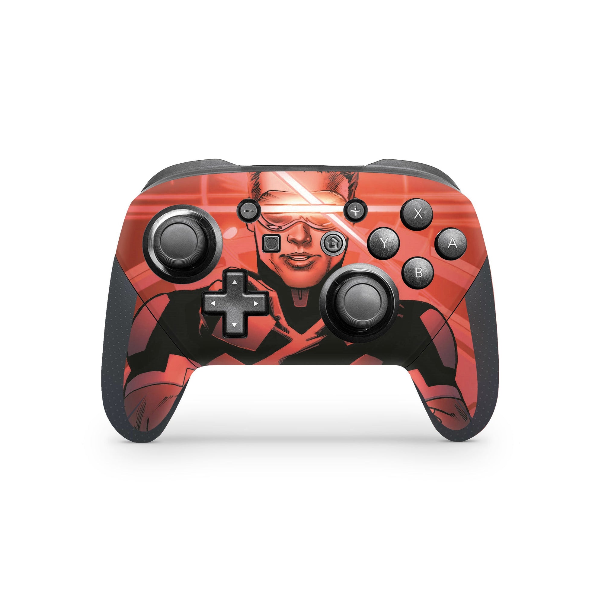 A video game skin featuring a Optic Blast 8 design for the Nintendo Switch Pro Controller.