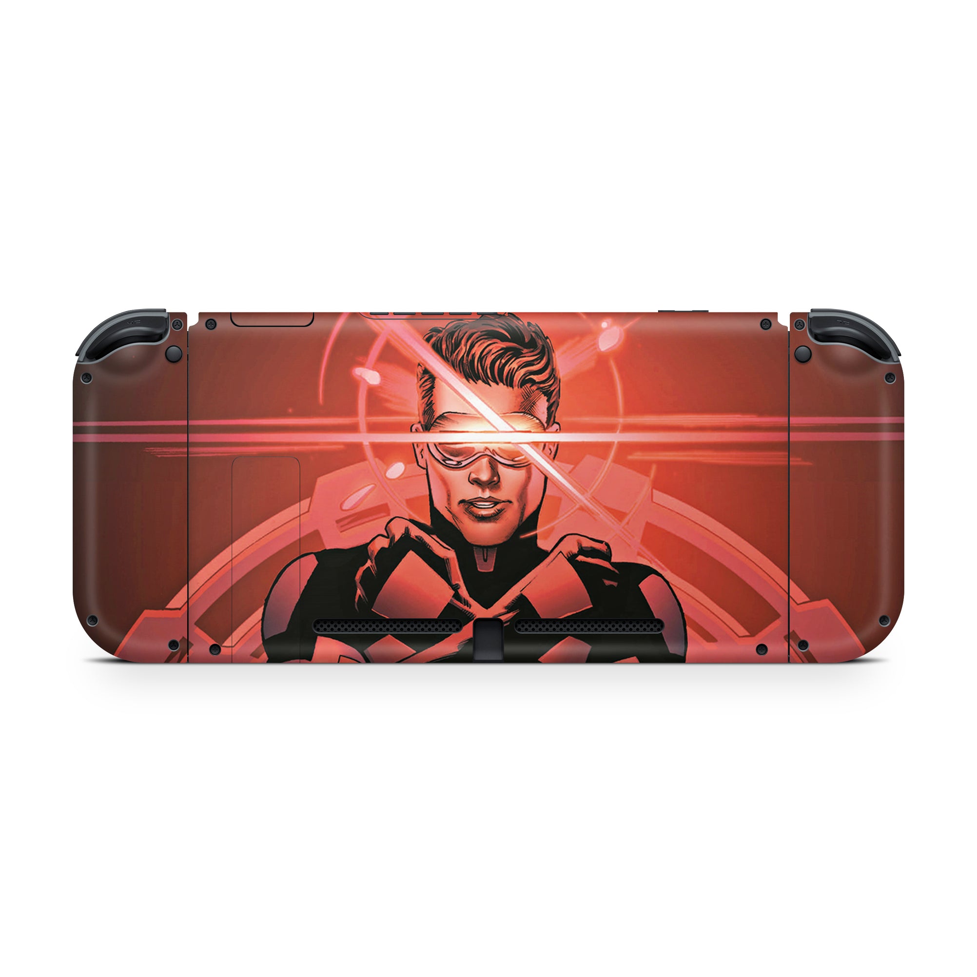 A video game skin featuring a Optic Blast 8 design for the Nintendo Switch.