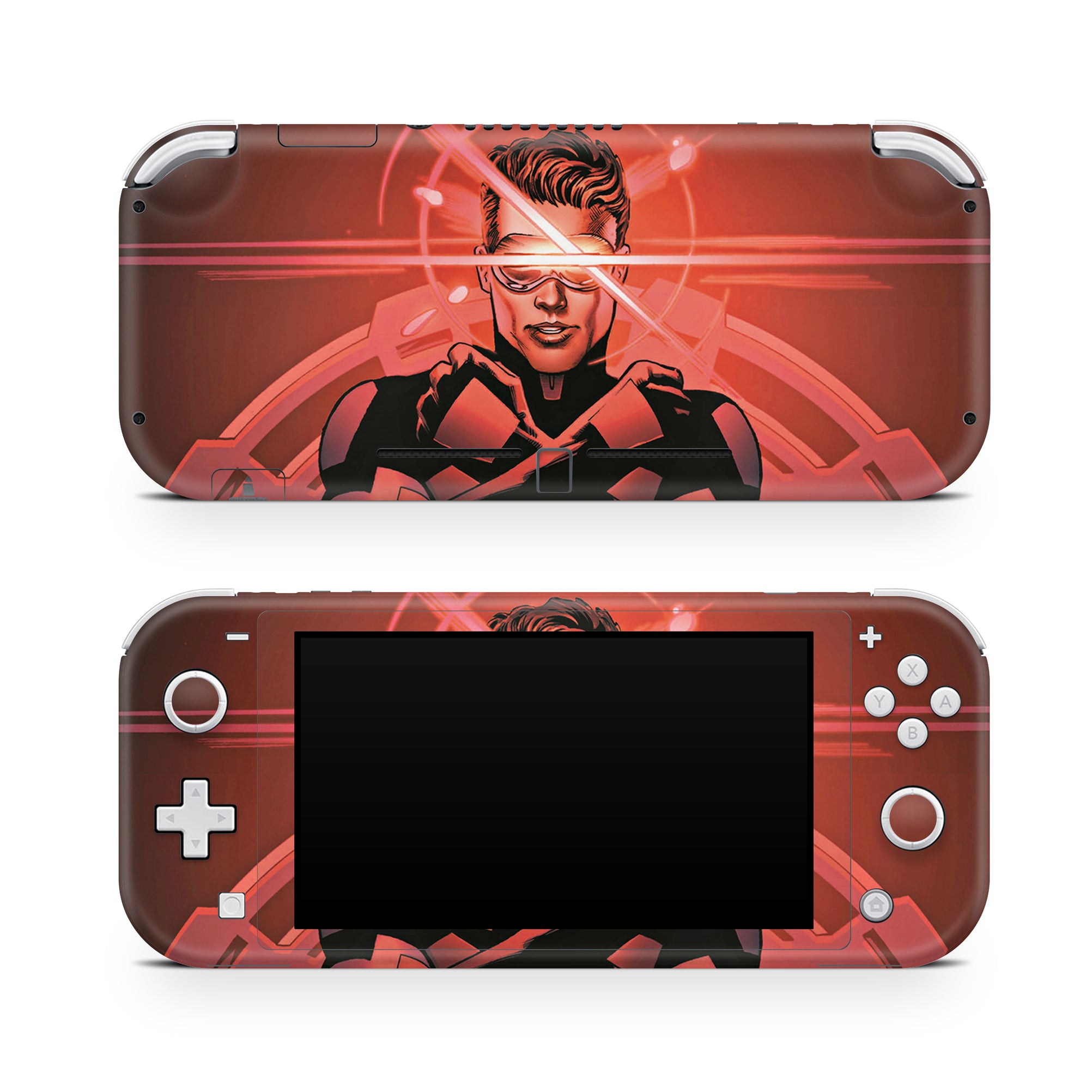 A video game skin featuring a Optic Blast 8 design for the Nintendo Switch Lite.