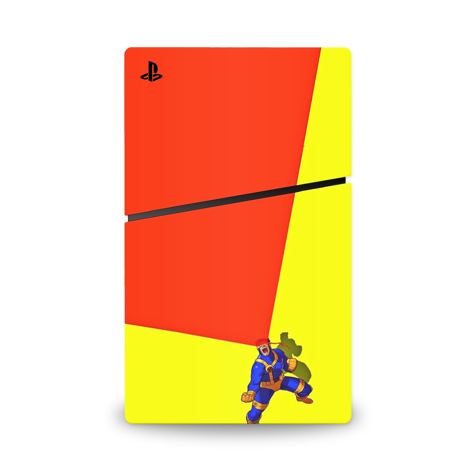 A video game skin featuring a Optic Blast 10 design for the PS5 Slim.