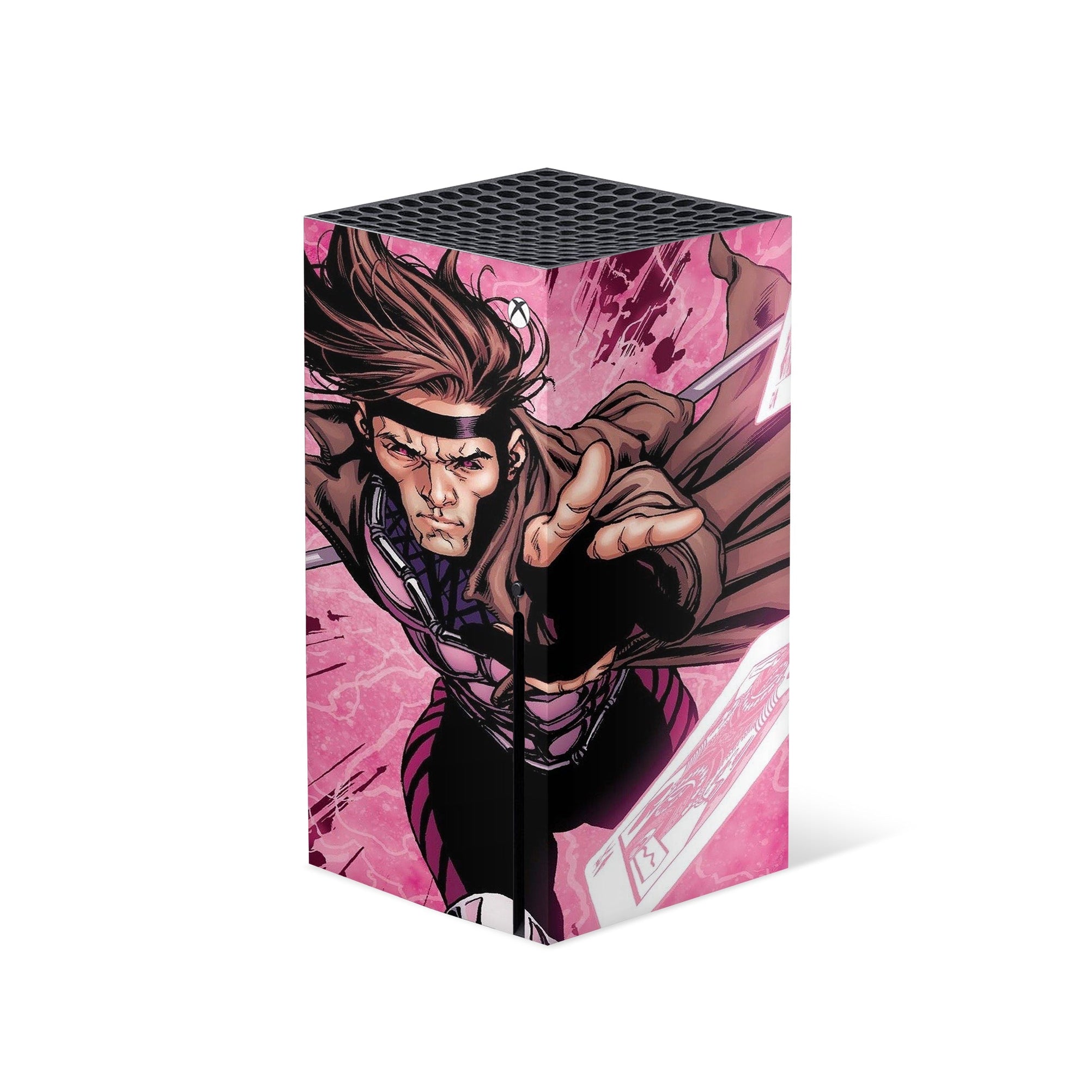 A video game skin featuring a Card Thrower 1 design for the Xbox Series X.