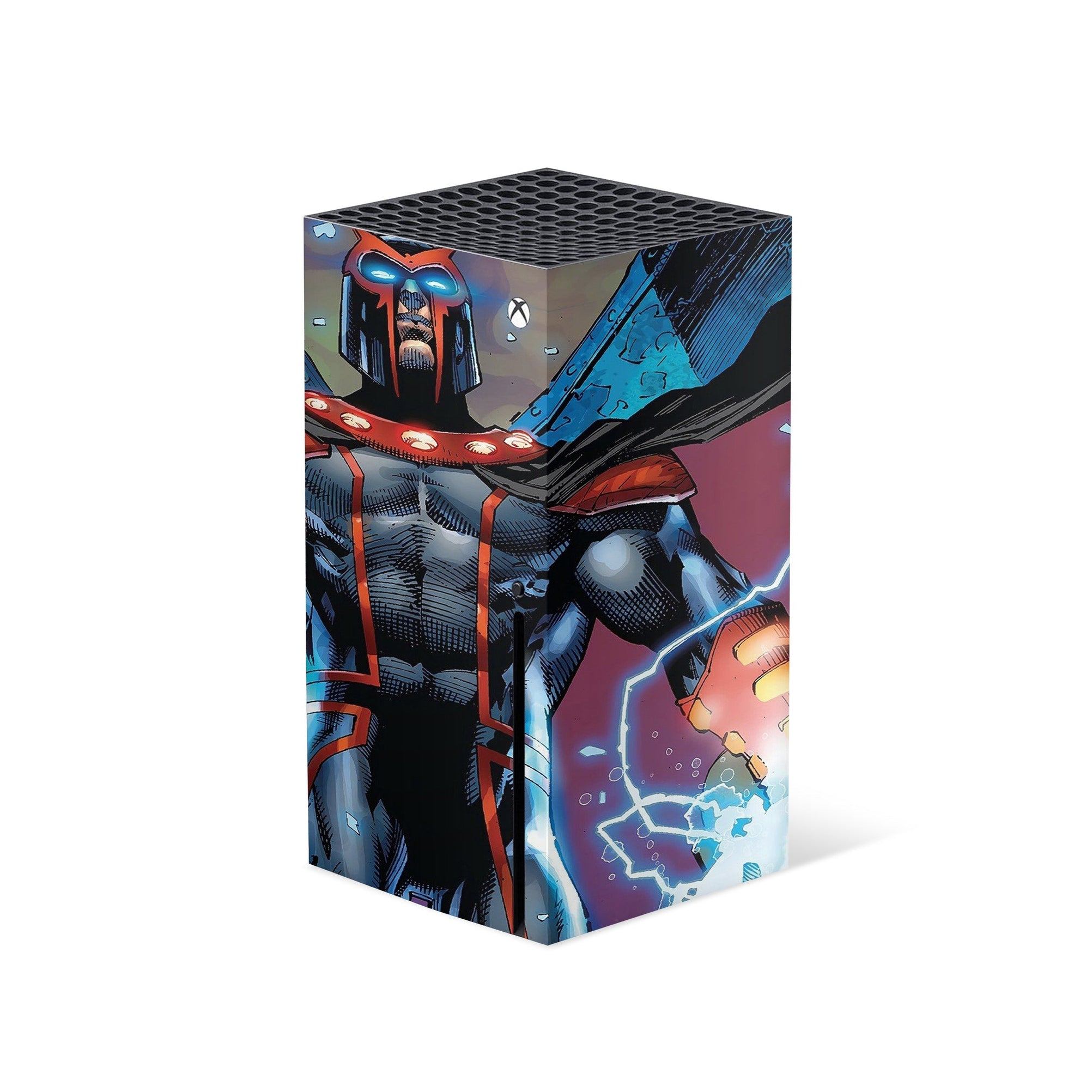 A video game skin featuring a Master of Magnetism 5 design for the Xbox Series X.