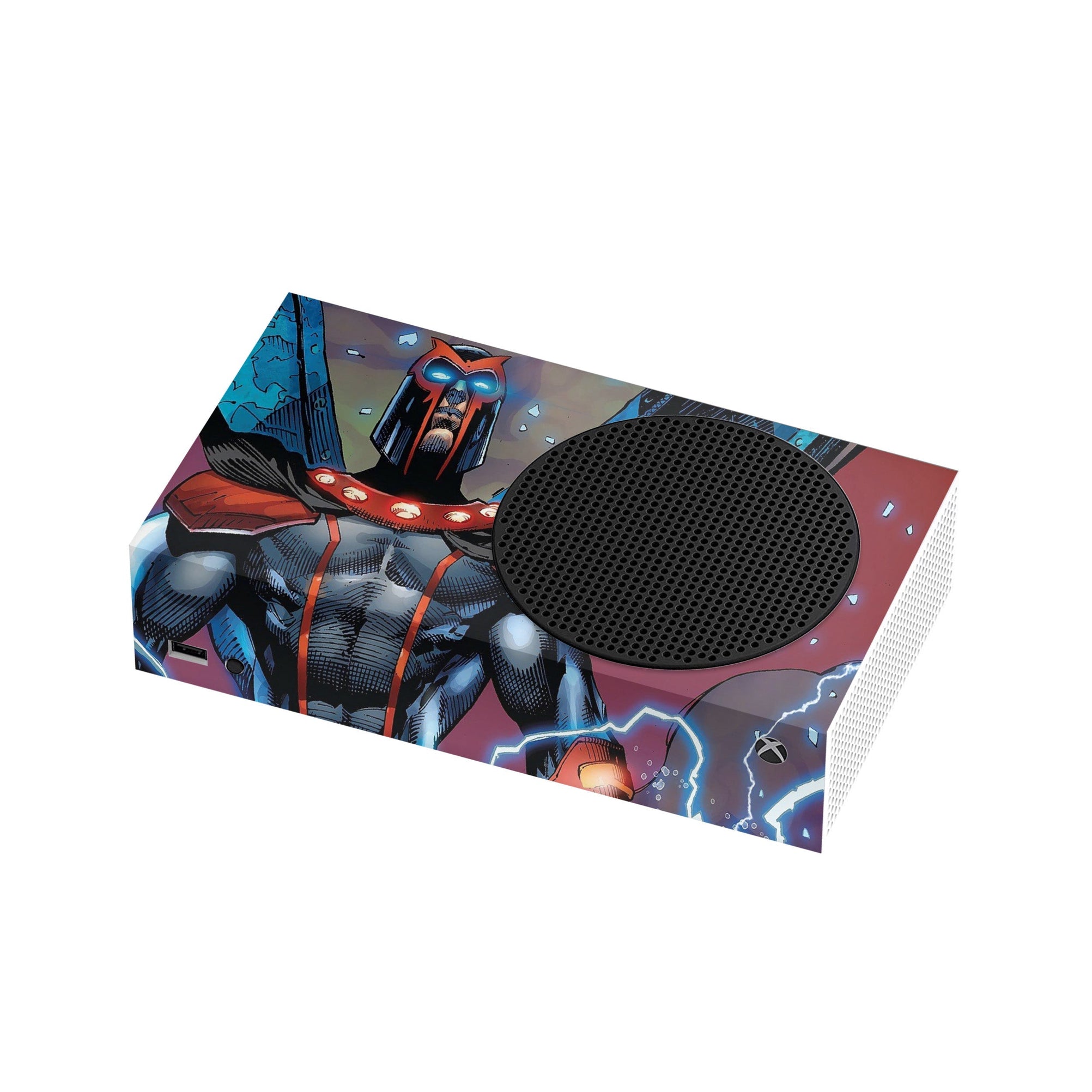 A video game skin featuring a Master of Magnetism 5 design for the Xbox Series S.