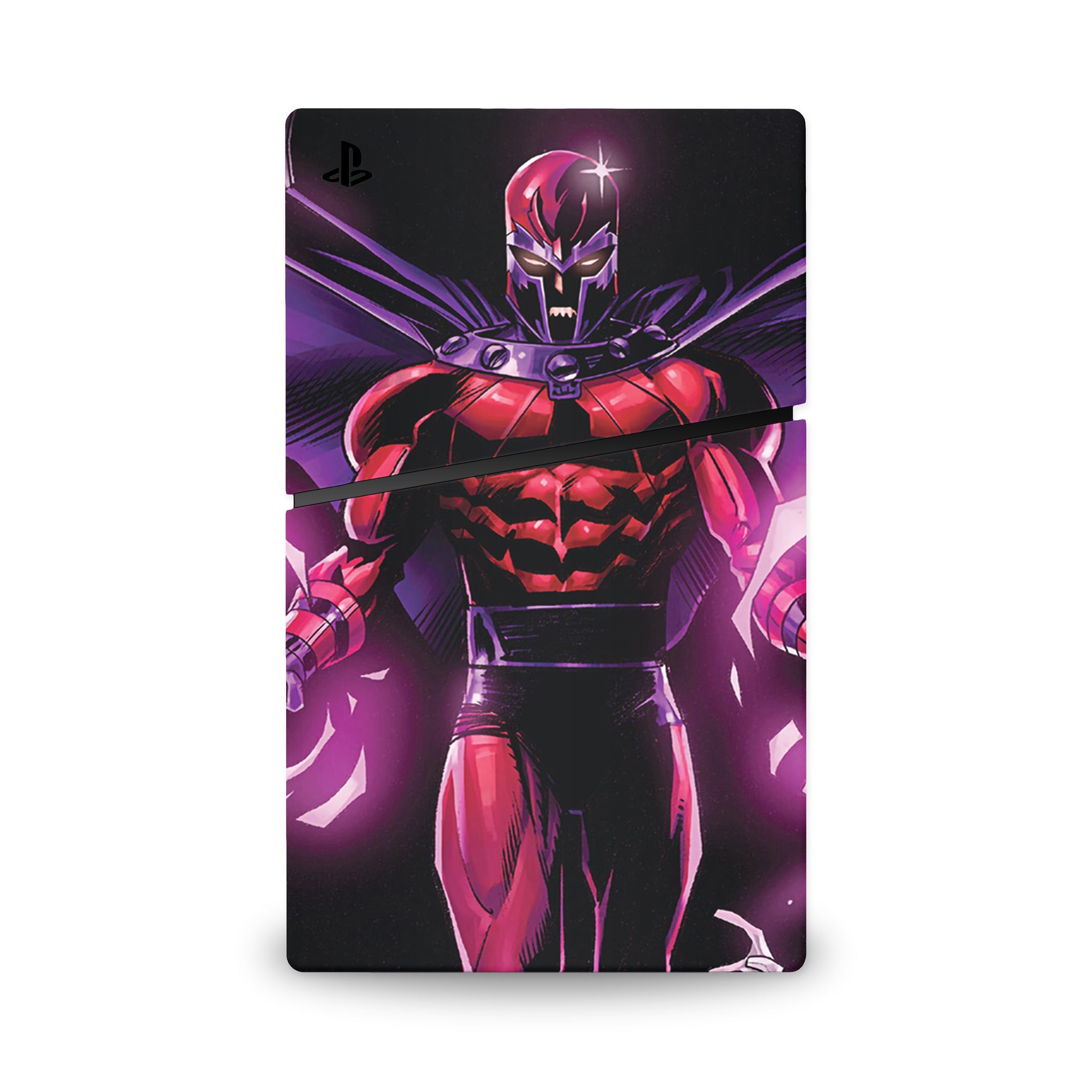 A video game skin featuring a Master of Magnetism 6 design for the PS5 Slim.