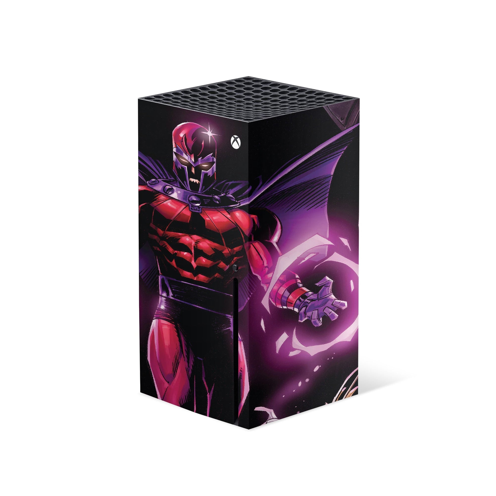 A video game skin featuring a Master of Magnetism 6 design for the Xbox Series X.