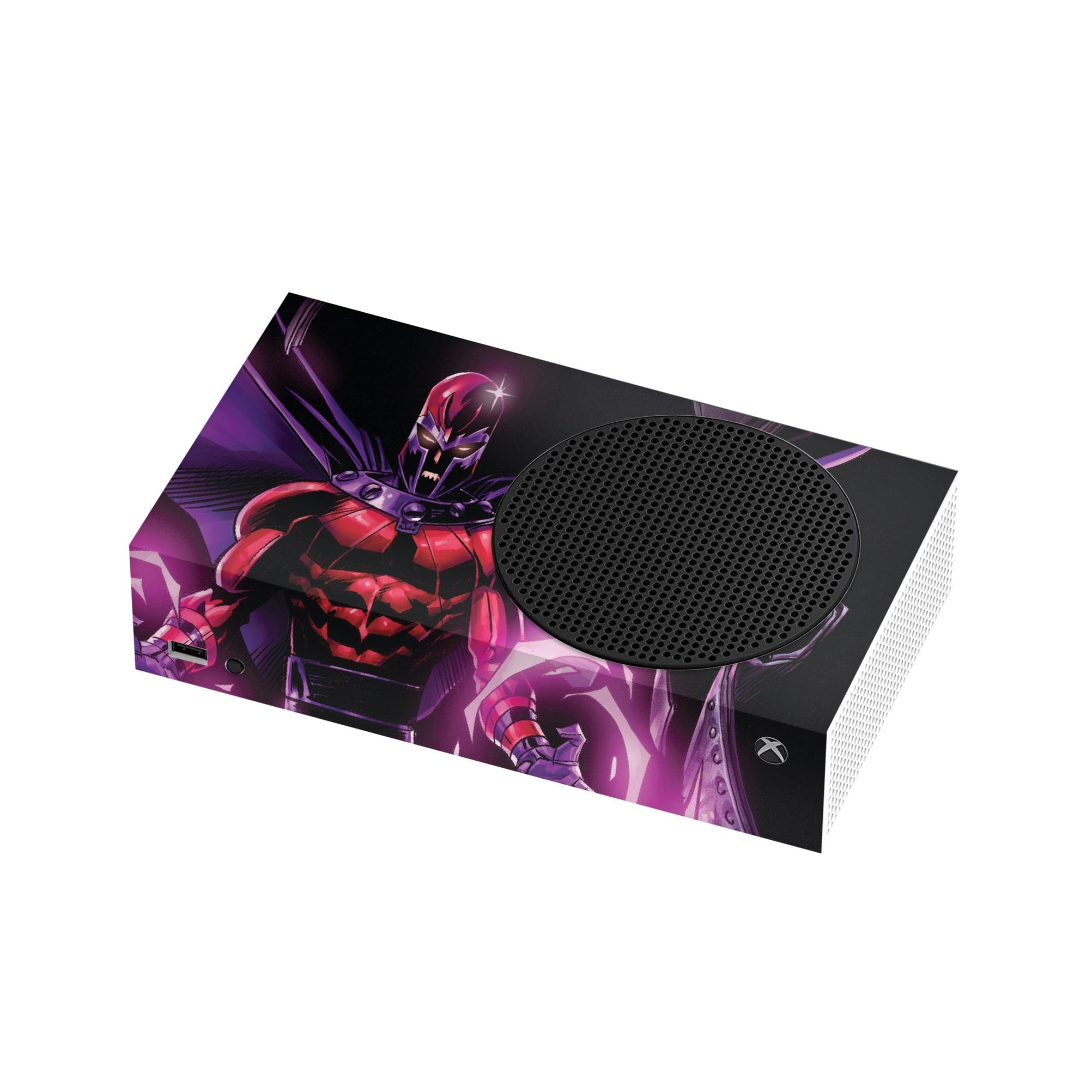 A video game skin featuring a Master of Magnetism 6 design for the Xbox Series S.